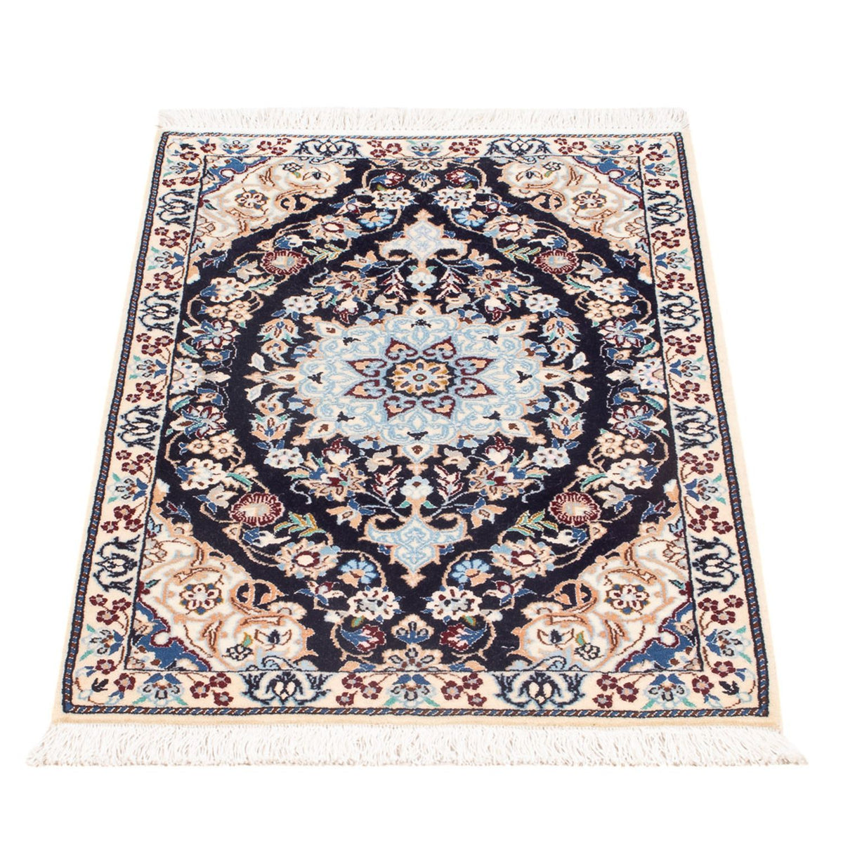 Perserteppich - Nain - Premium - 77 x 50 cm - hellblau