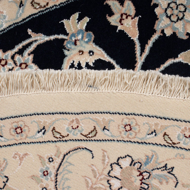 Perserteppich - Nain - Premium rund  - 150 x 150 cm - dunkelblau