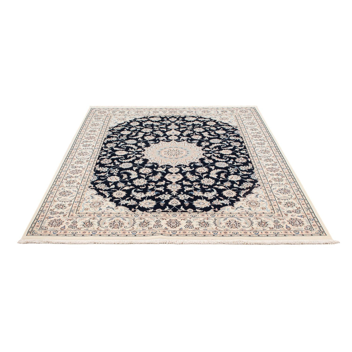 Perserteppich - Nain - Premium - 203 x 147 cm - dunkelblau