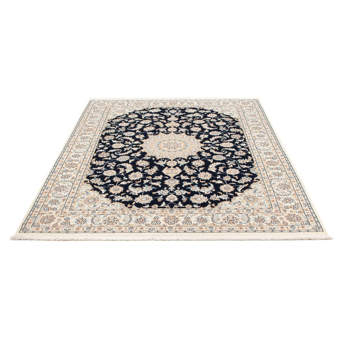 Perserteppich - Nain - Premium - 205 x 148 cm - dunkelblau