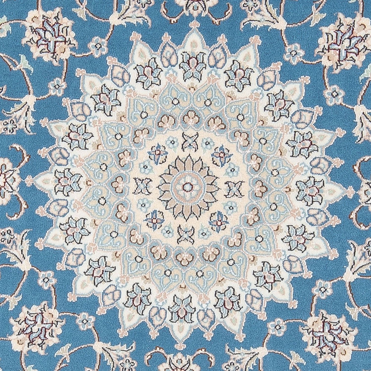 Perserteppich - Nain - Premium rund  - 157 x 150 cm - blau