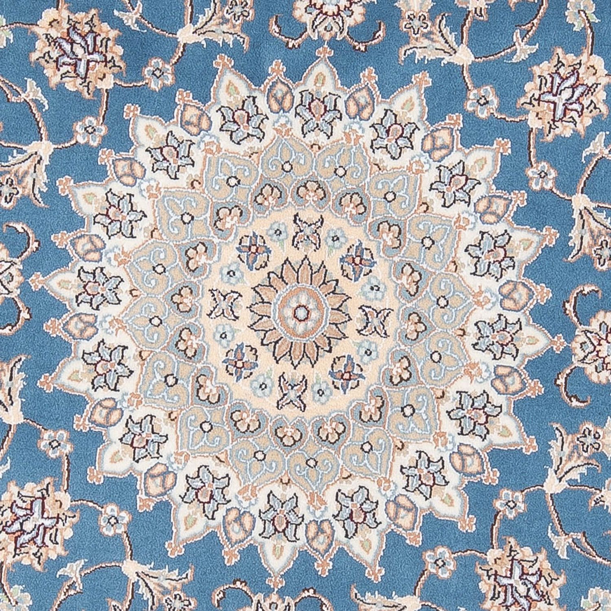 Perserteppich - Nain - Premium rund  - 154 x 151 cm - blau