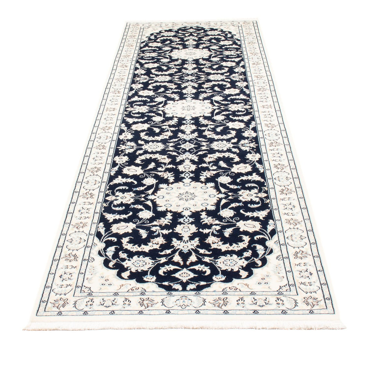 Läufer Perser - Nain - Premium - 296 x 80 cm - dunkelblau