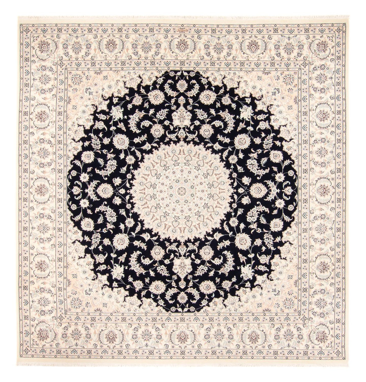 Perserteppich - Nain quadratisch  - 258 x 246 cm - dunkelblau