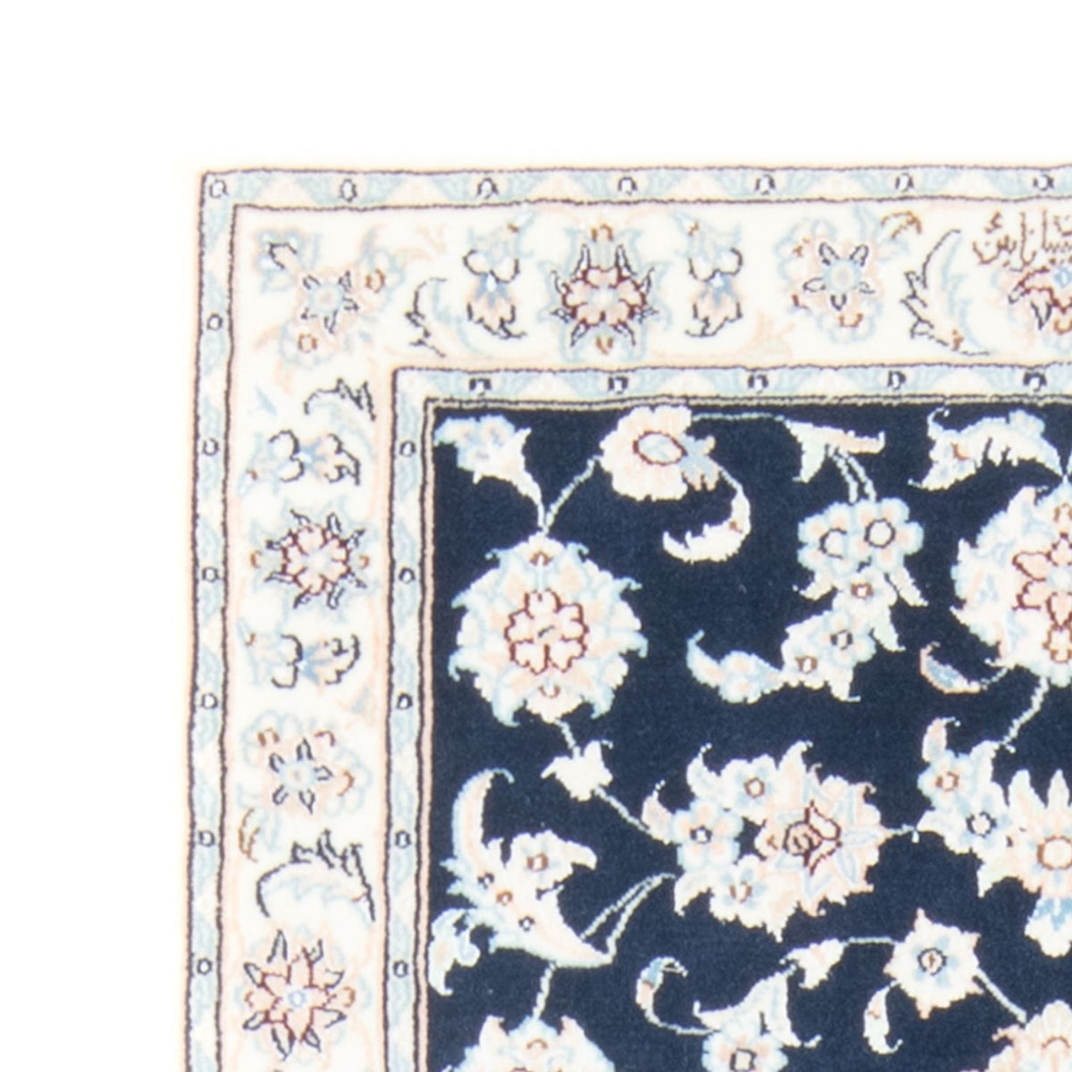Läufer Perser - Nain - Royal - 198 x 81 cm - dunkelblau