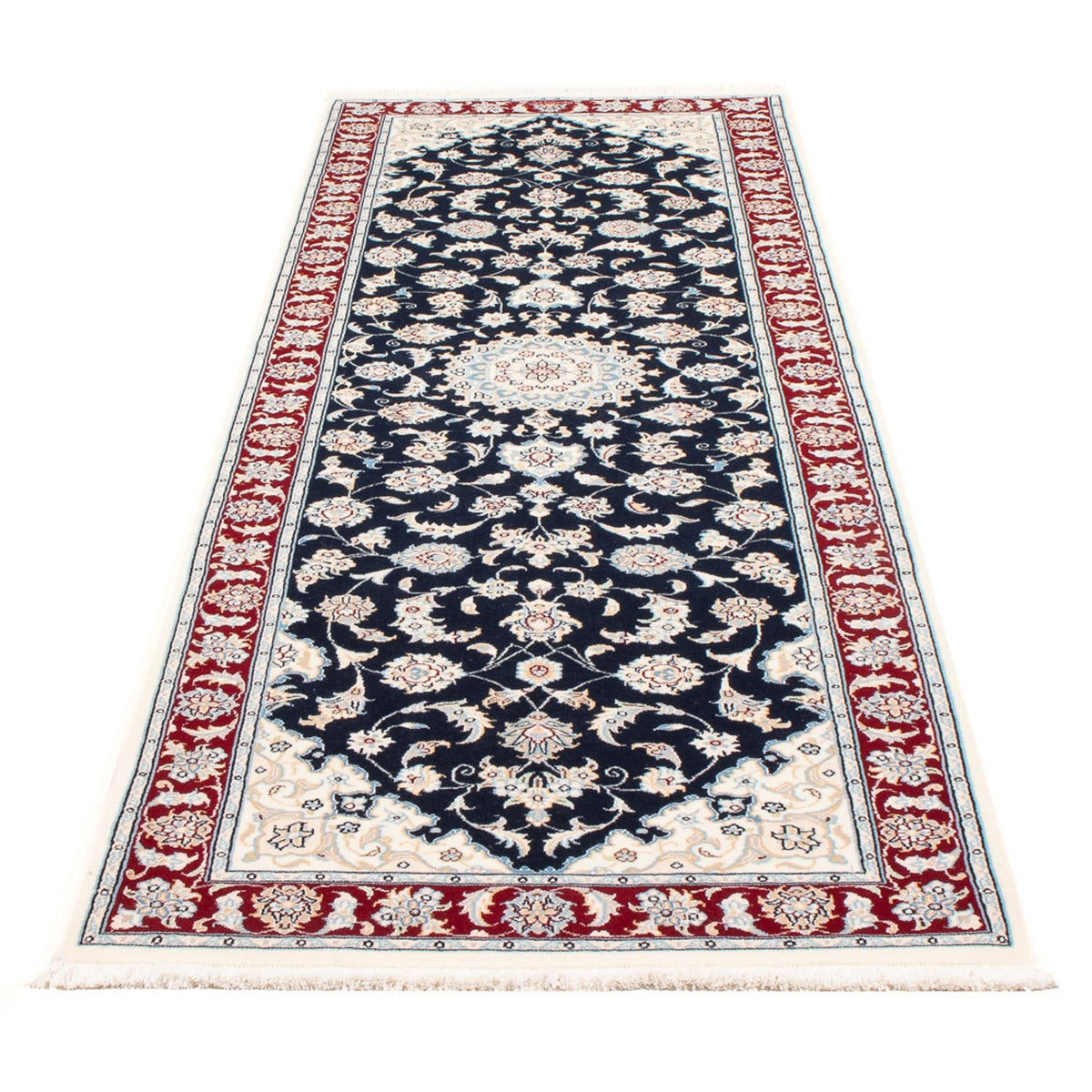 Läufer Perser - Nain - Premium - 250 x 78 cm - dunkelblau