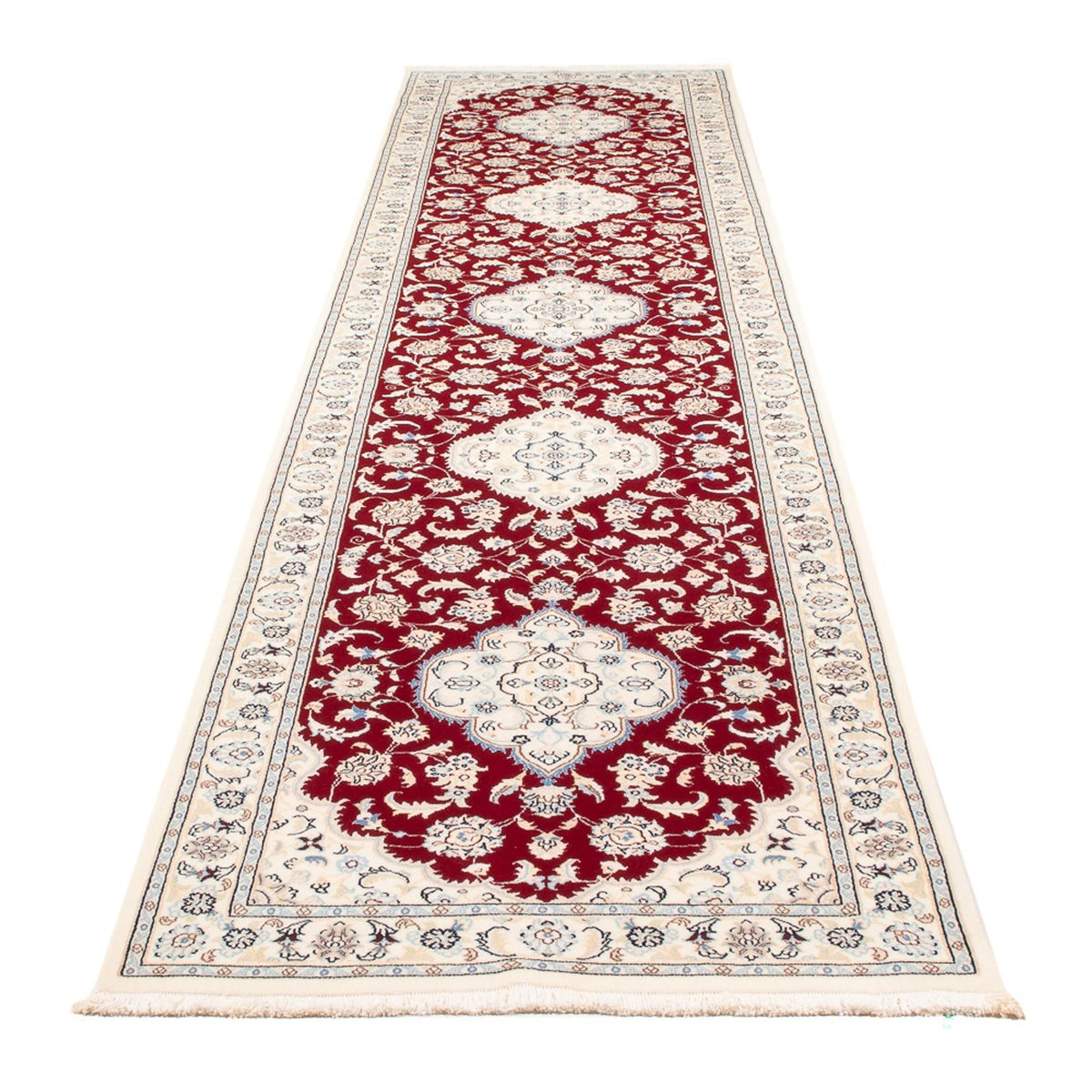 Läufer Perser - Nain - Premium - 382 x 89 cm - rot