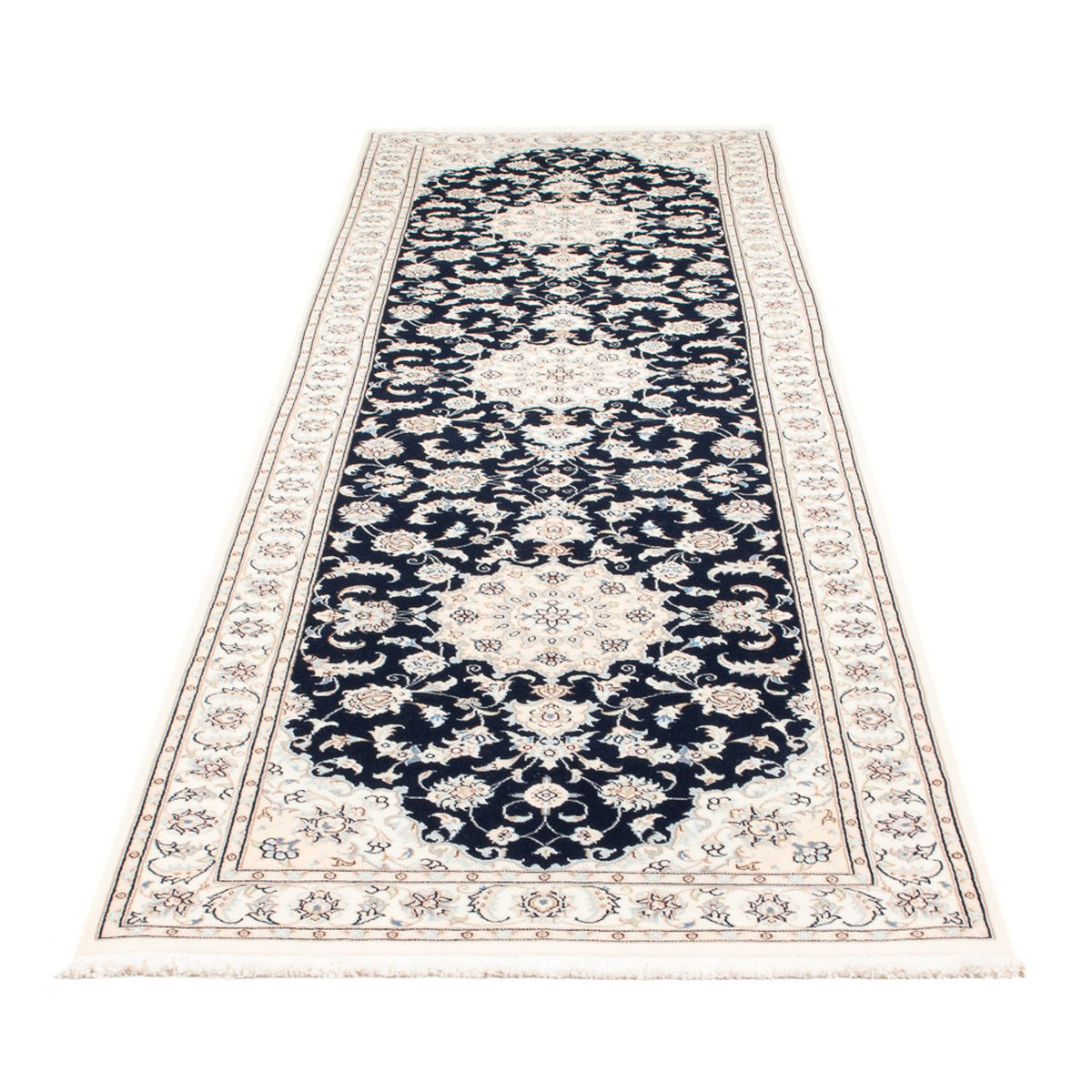Läufer Perser - Nain - Premium - 300 x 88 cm - dunkelblau