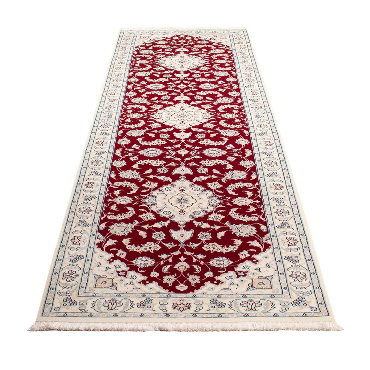 Läufer Perser - Nain - Premium - 292 x 80 cm - rot