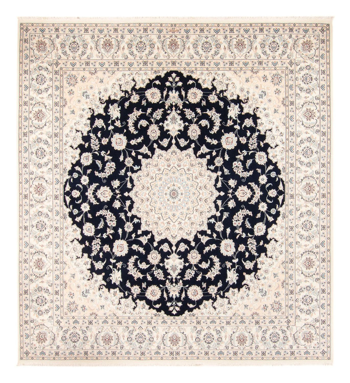 Perserteppich - Nain - 266 x 248 cm - dunkelblau