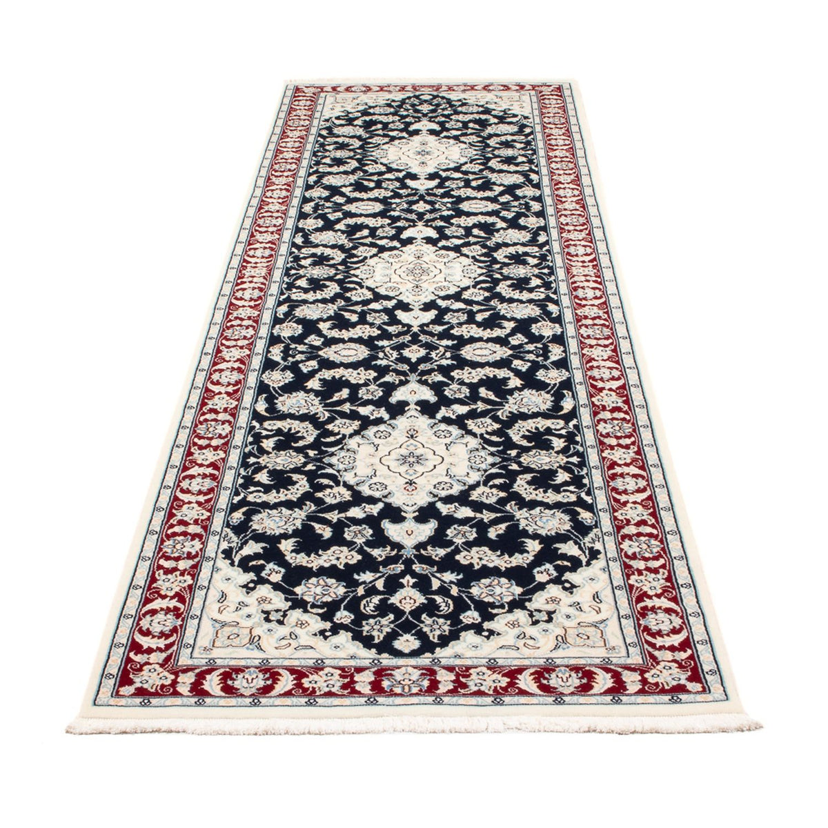 Läufer Perser - Nain - Premium - 292 x 80 cm - dunkelblau