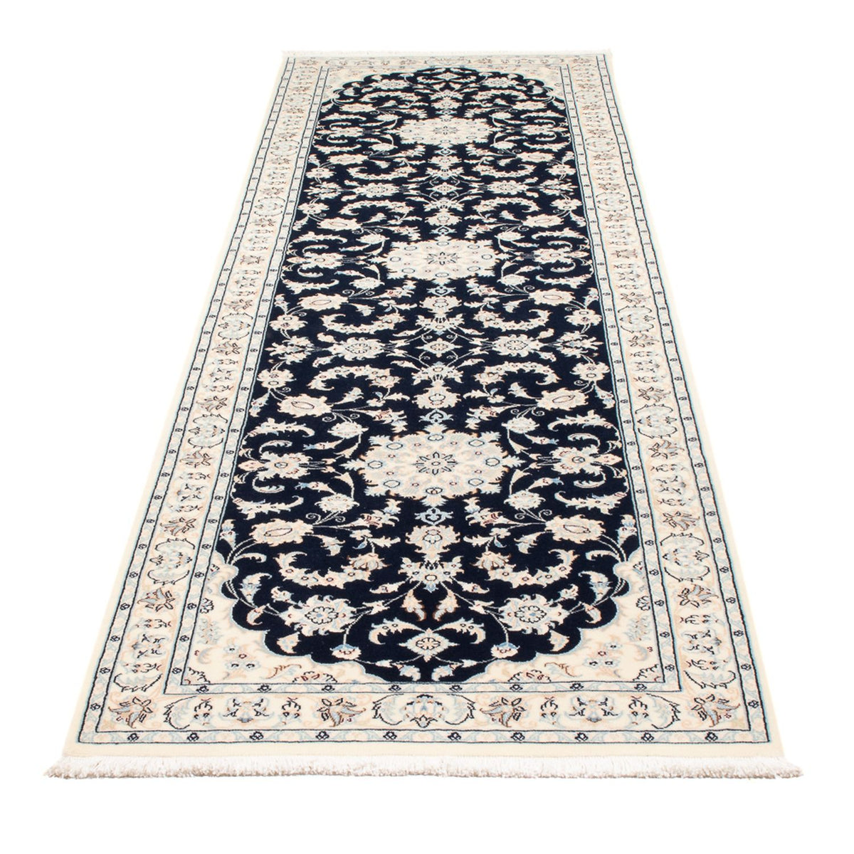 Läufer Perser - Nain - Premium - 297 x 81 cm - dunkelblau