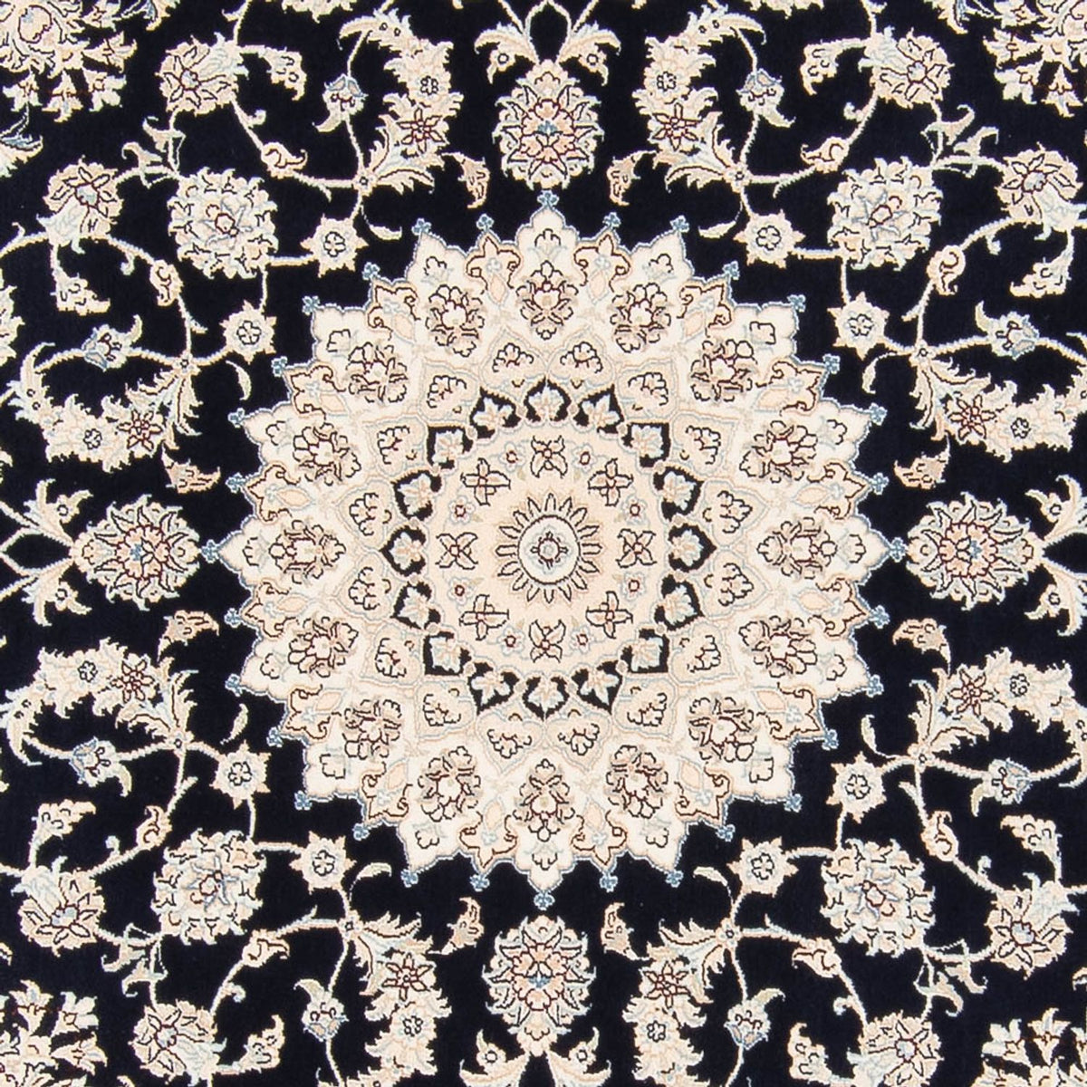Perserteppich - Nain rund  - 206 x 195 cm - dunkelblau