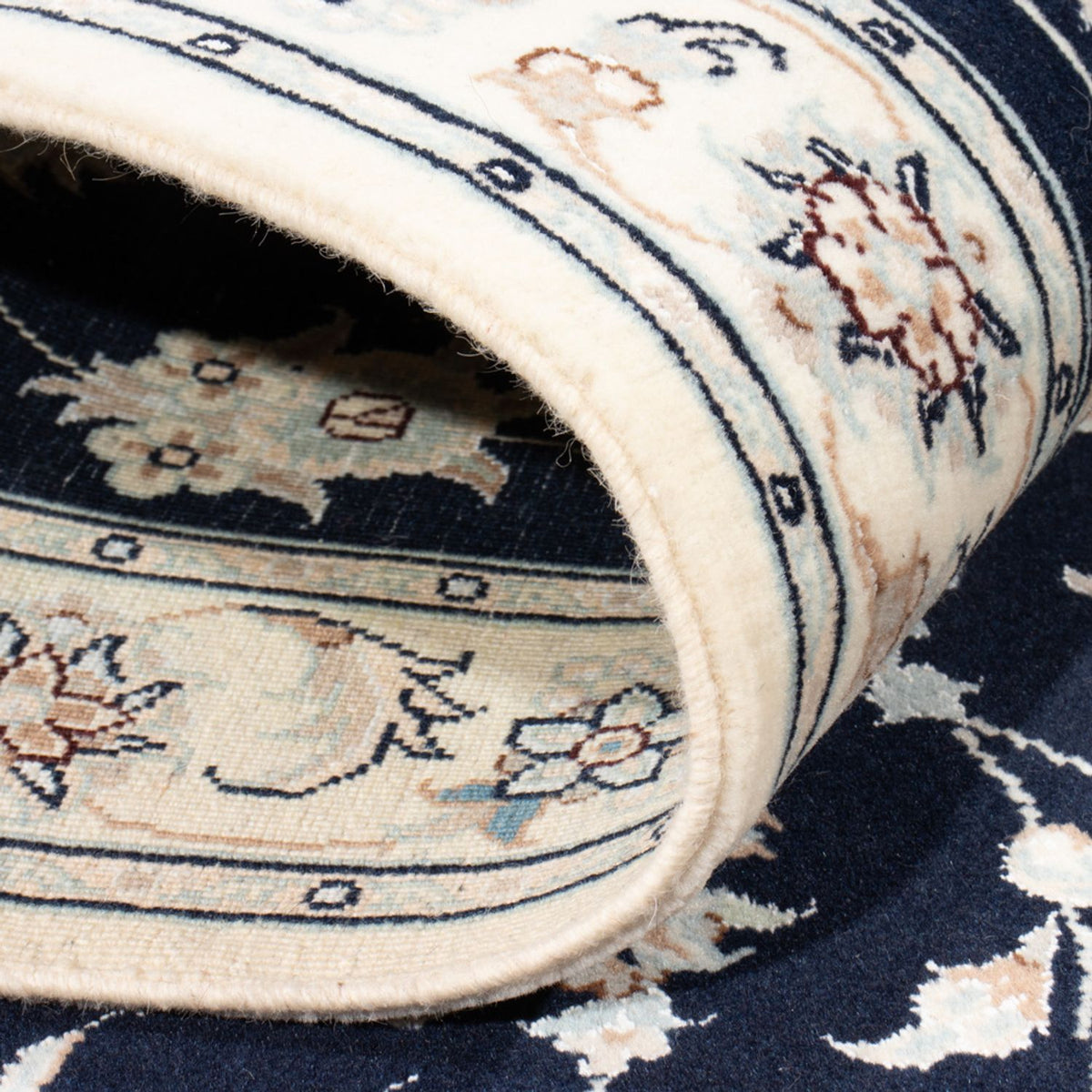 Läufer Perser - Nain - Royal - 200 x 81 cm - dunkelblau