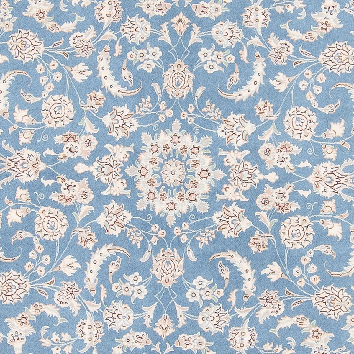 Perserteppich - Nain rund  - 200 x 200 cm - hellblau