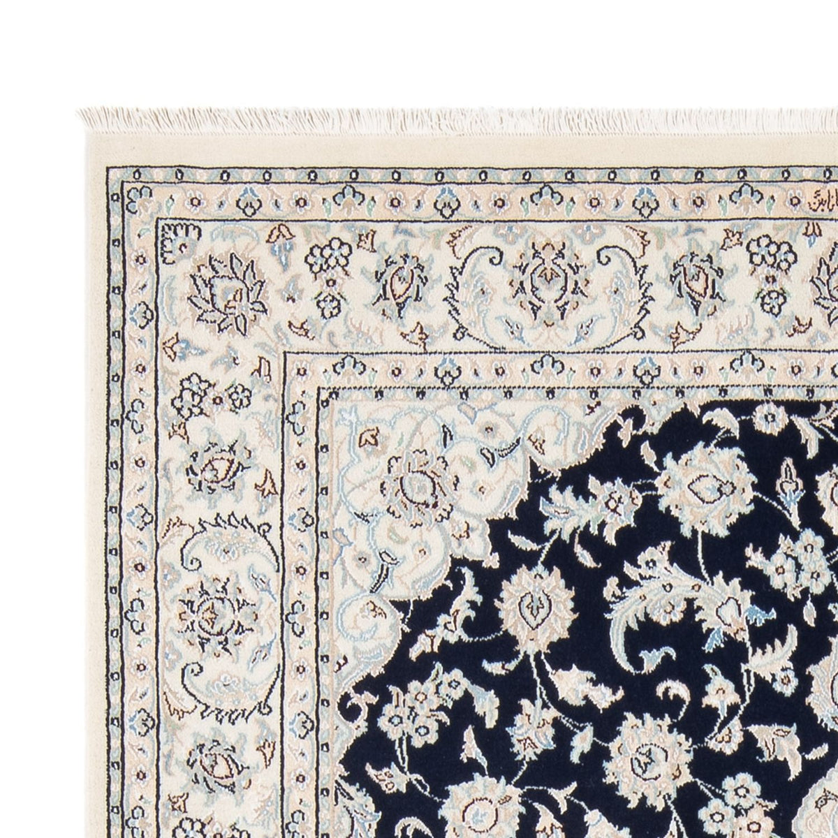 Perserteppich - Nain - Premium - 205 x 148 cm - dunkelblau