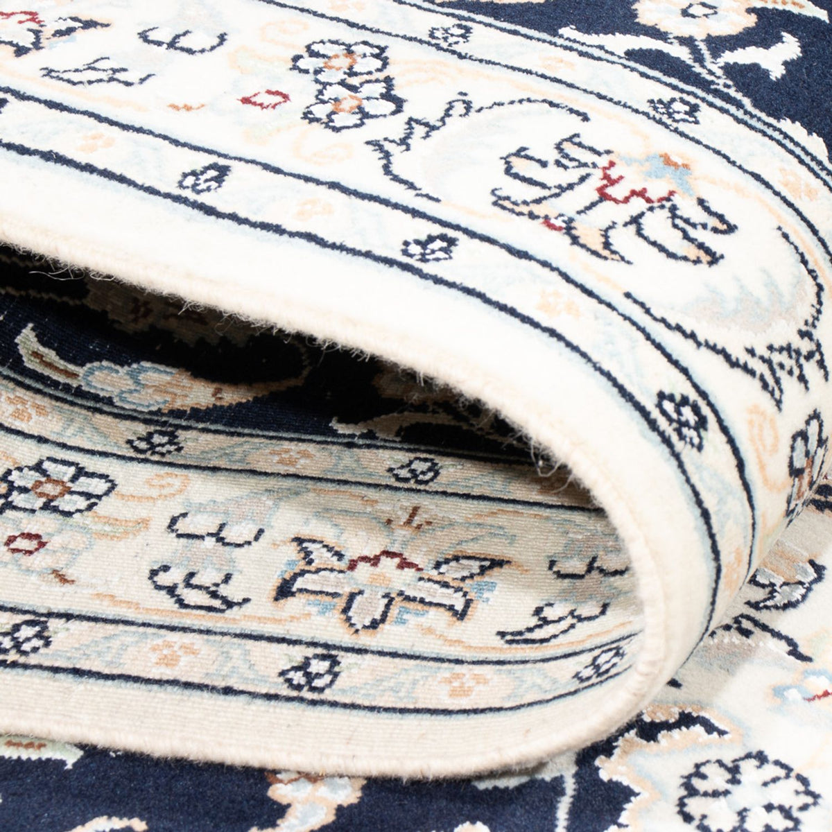 Läufer Perser - Nain - Premium - 302 x 81 cm - dunkelblau