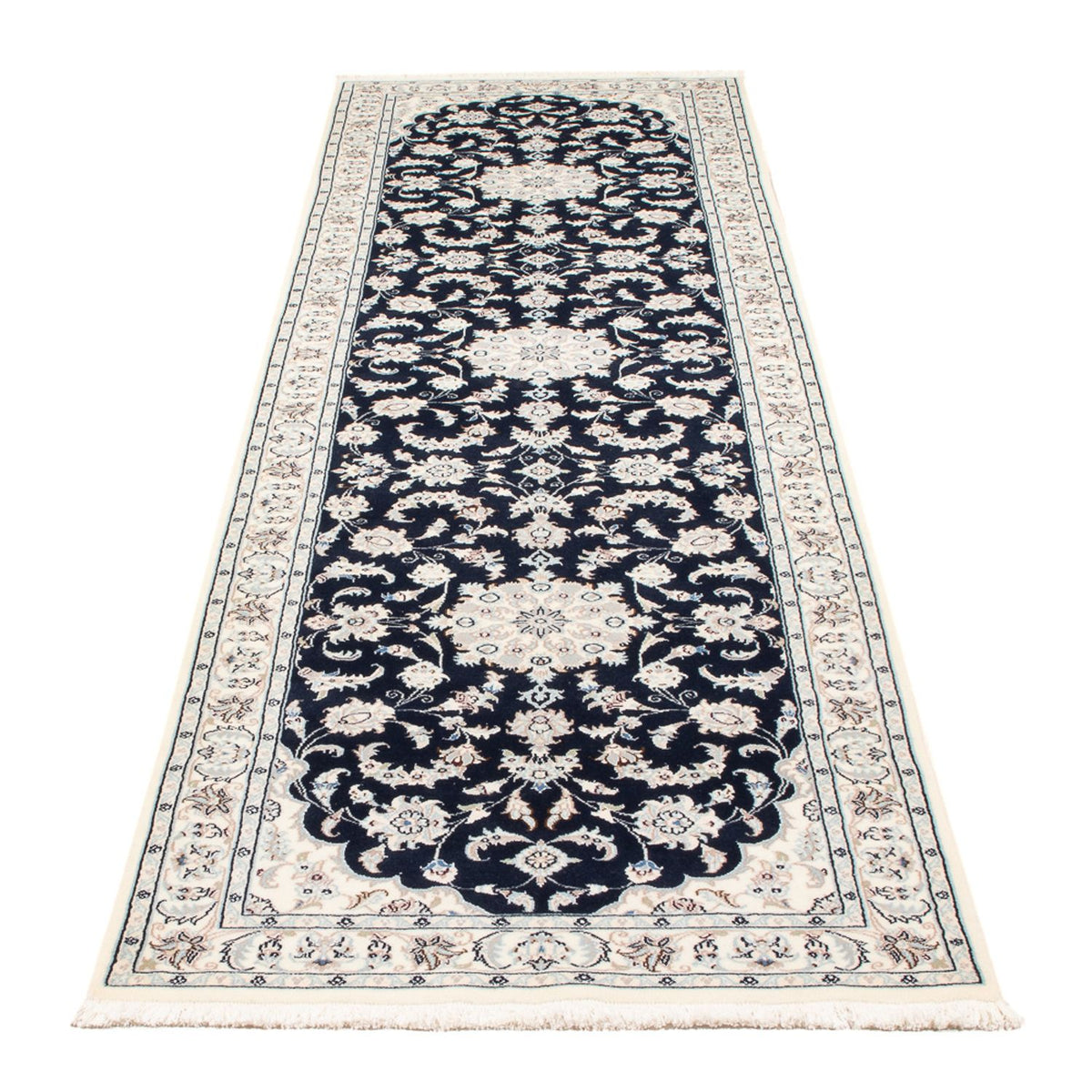 Läufer Perser - Nain - Premium - 294 x 80 cm - dunkelblau