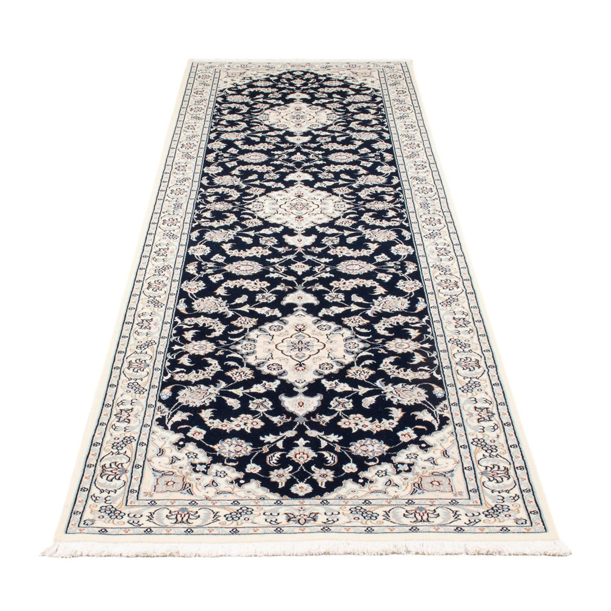 Läufer Perser - Nain - Premium - 300 x 80 cm - dunkelblau