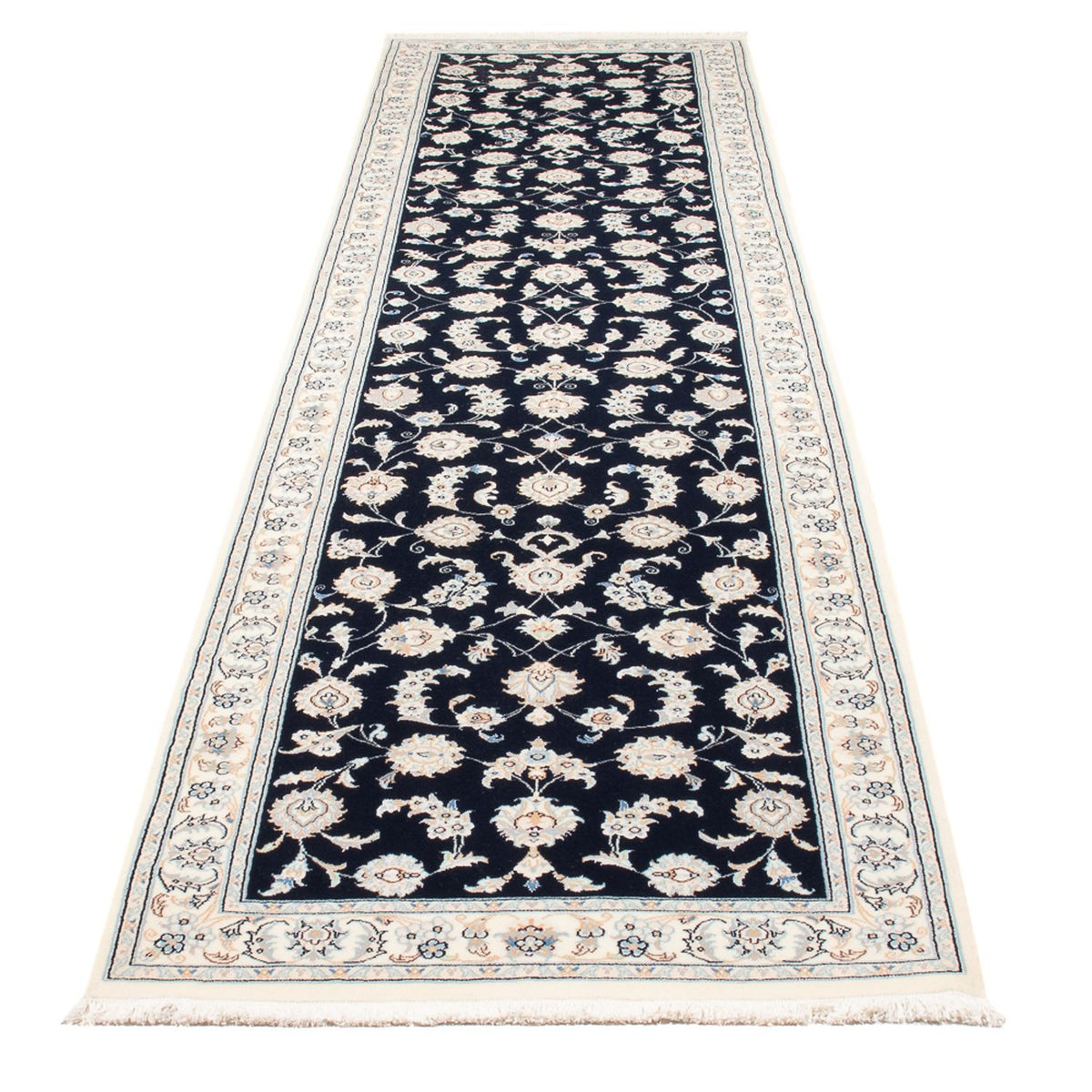 Läufer Perser - Nain - Premium - 352 x 82 cm - dunkelblau