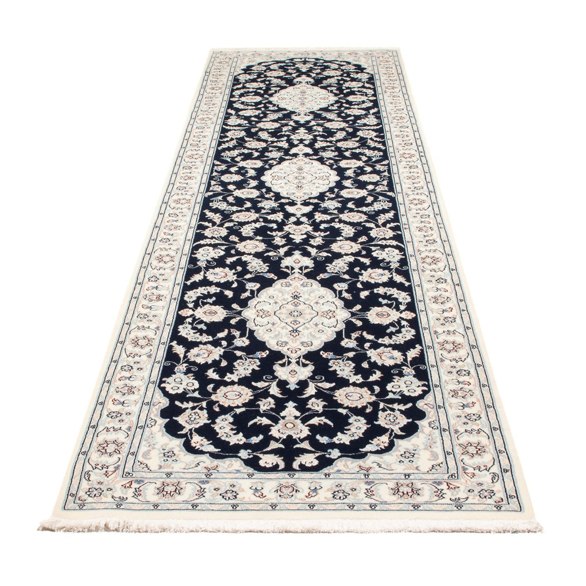 Läufer Perser - Nain - Premium - 339 x 86 cm - dunkelblau