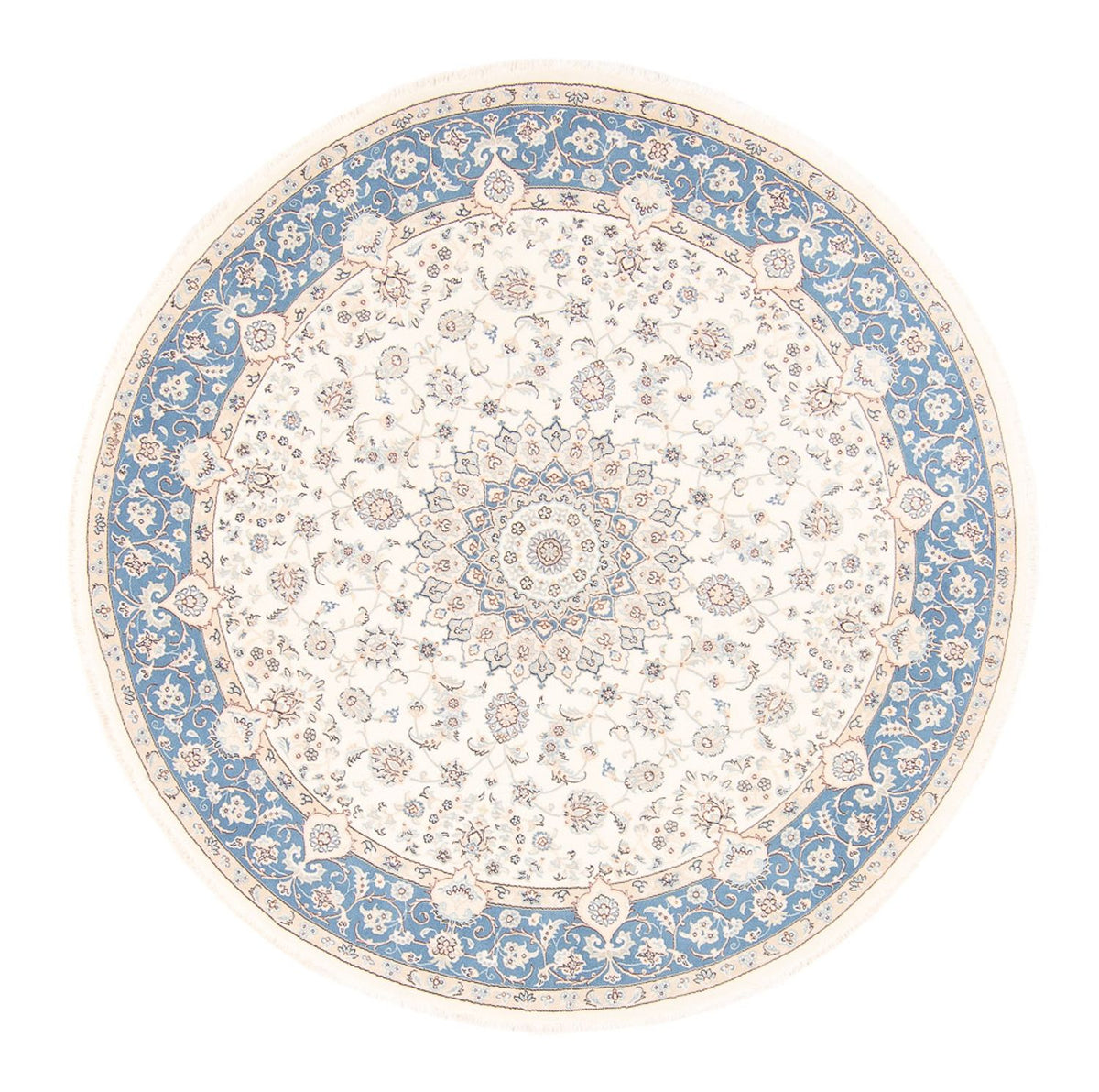 Perserteppich - Nain rund  - 197 x 196 cm - creme