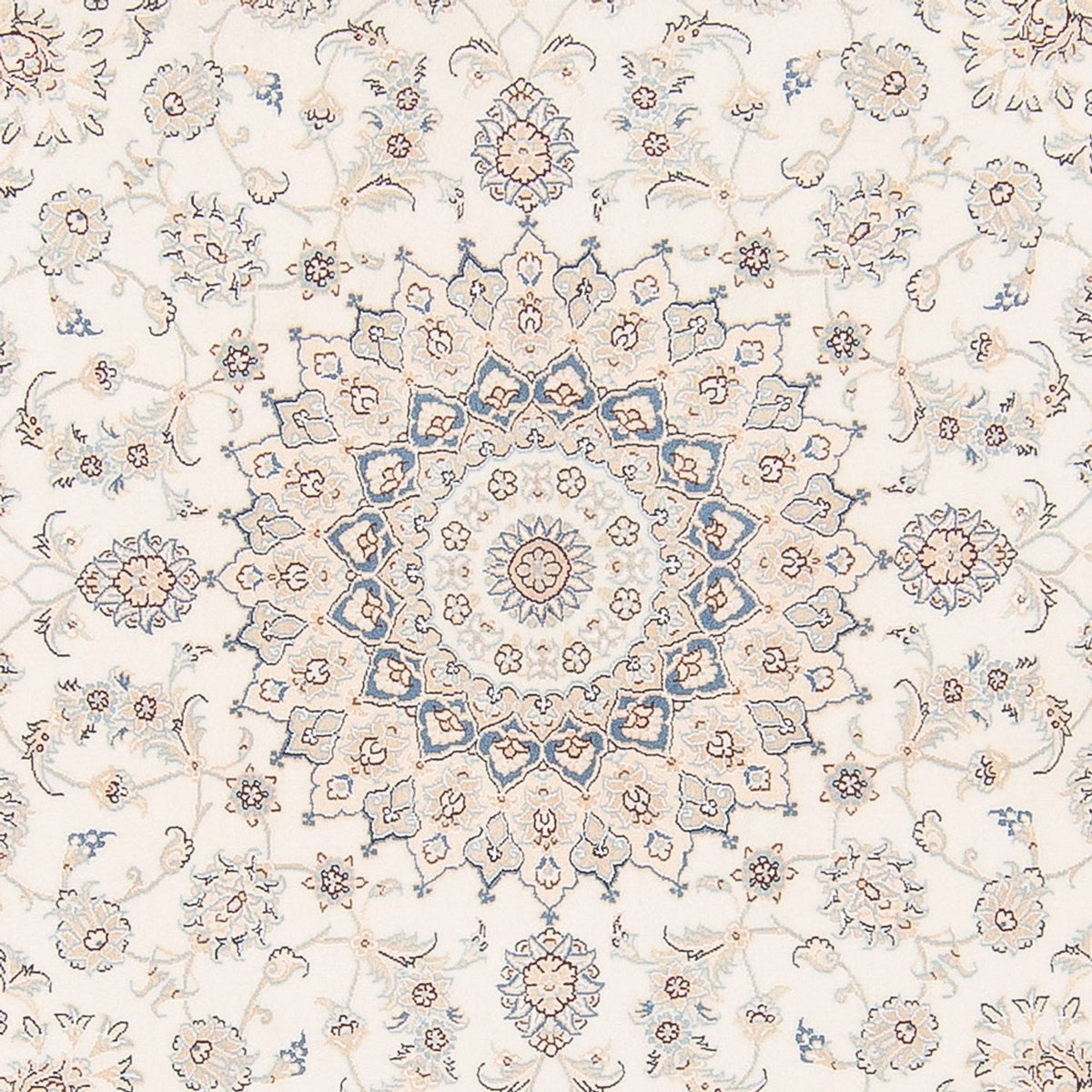 Perserteppich - Nain rund  - 200 x 200 cm - creme