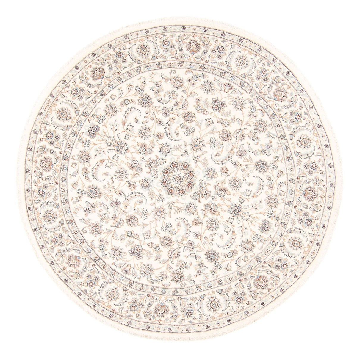 Perserteppich - Nain rund  - 203 x 200 cm - creme