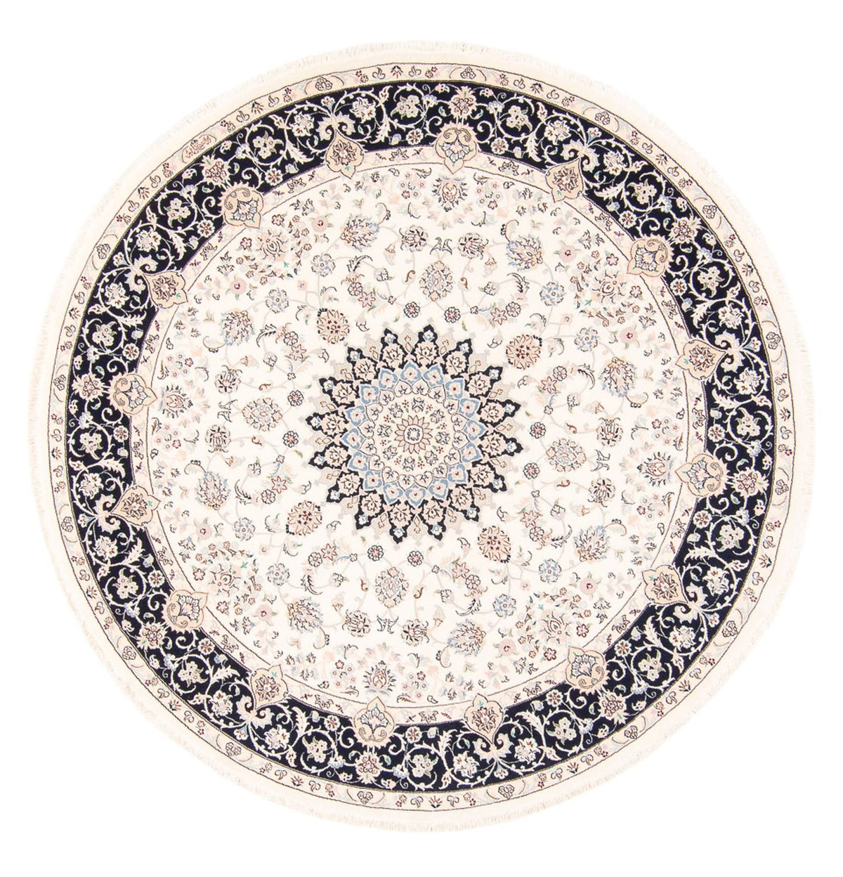 Perserteppich - Nain rund  - 200 x 200 cm - creme