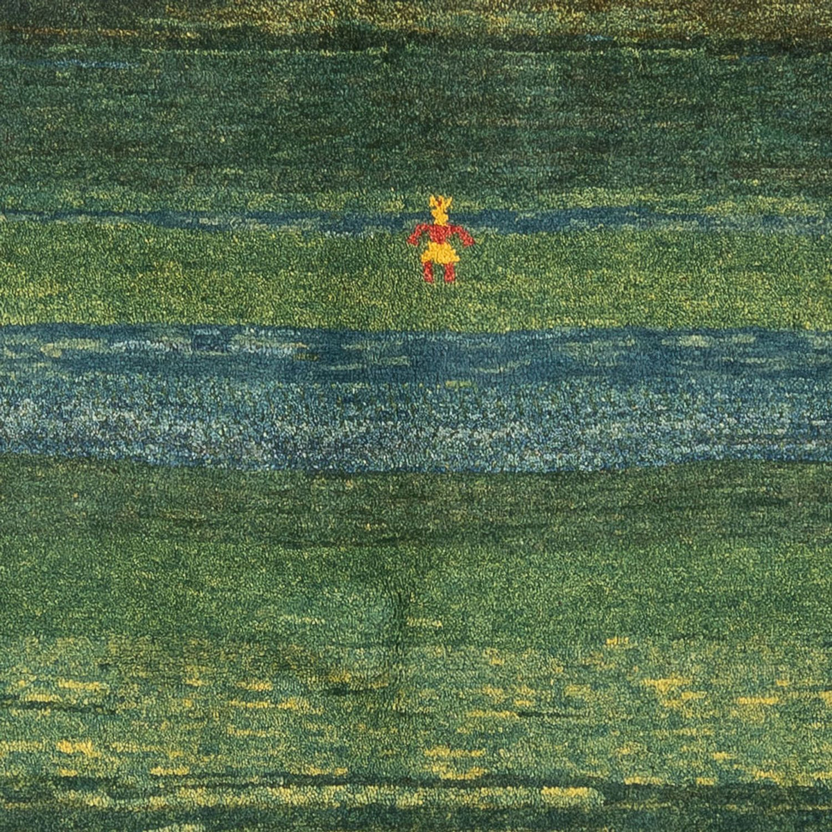 Gabbeh Teppich - Perser - 183 x 146 cm - minzgrün