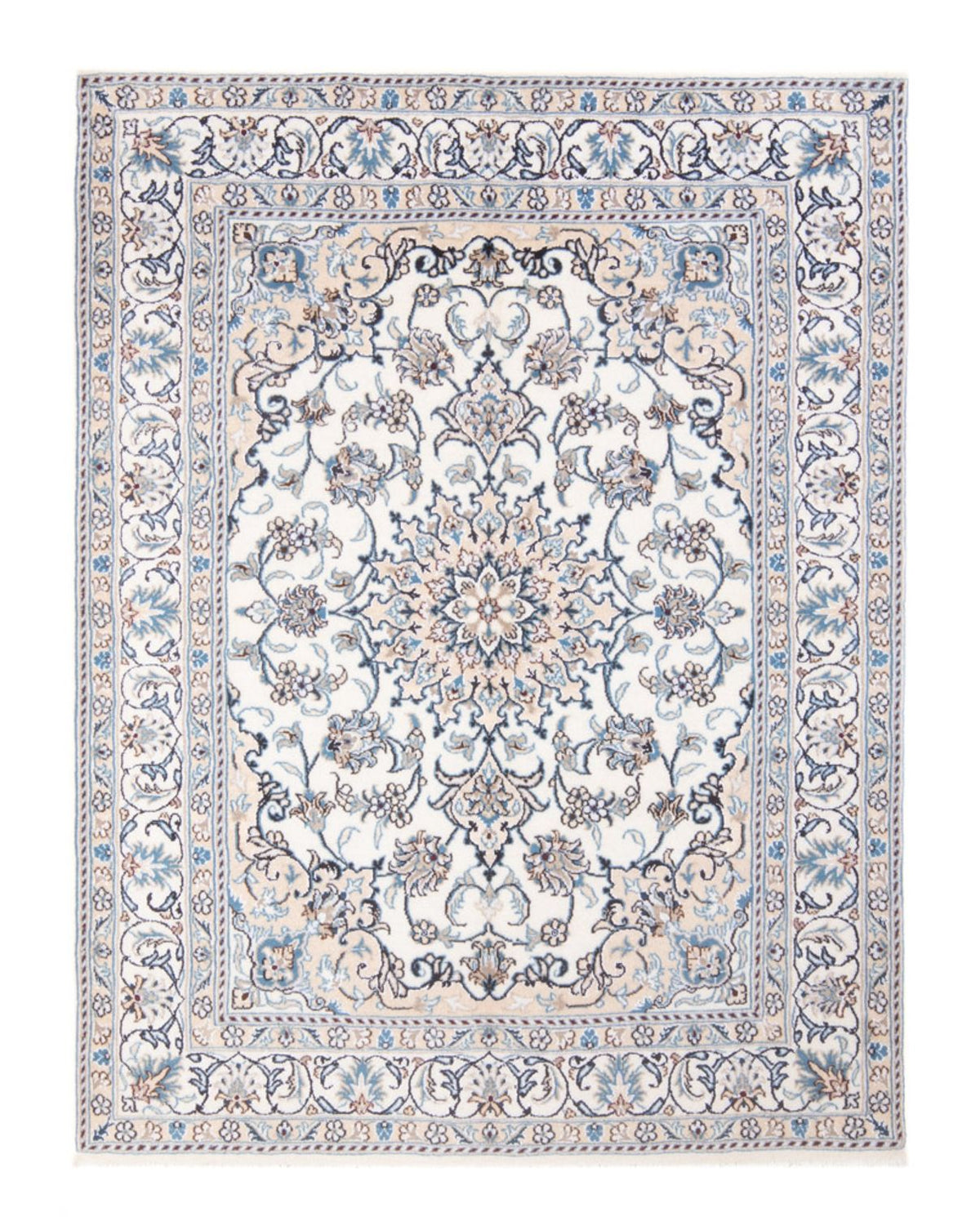 Perserteppich - Nain - Royal - 196 x 153 cm - creme