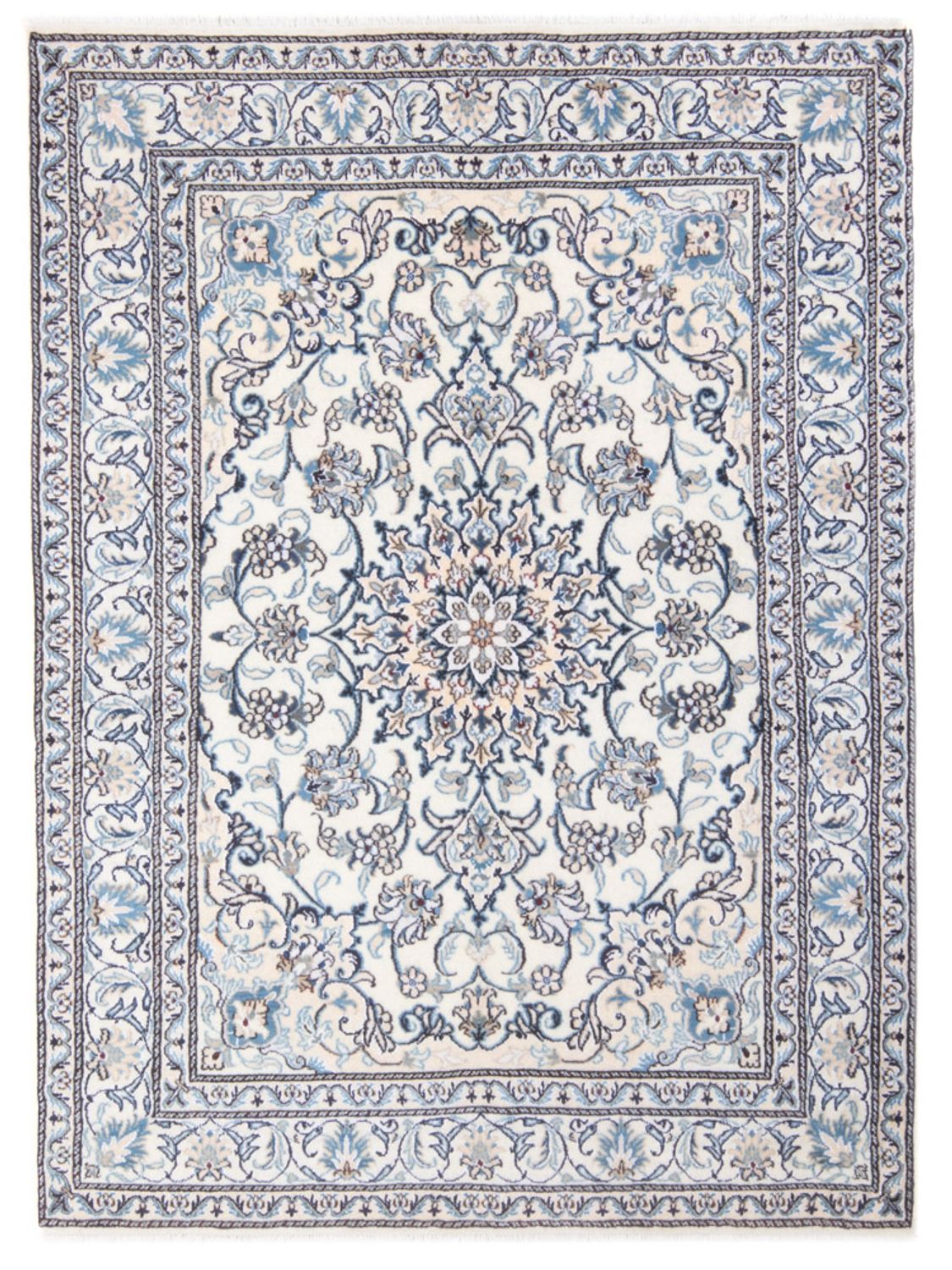 Perserteppich - Nain - Royal - 197 x 145 cm - creme