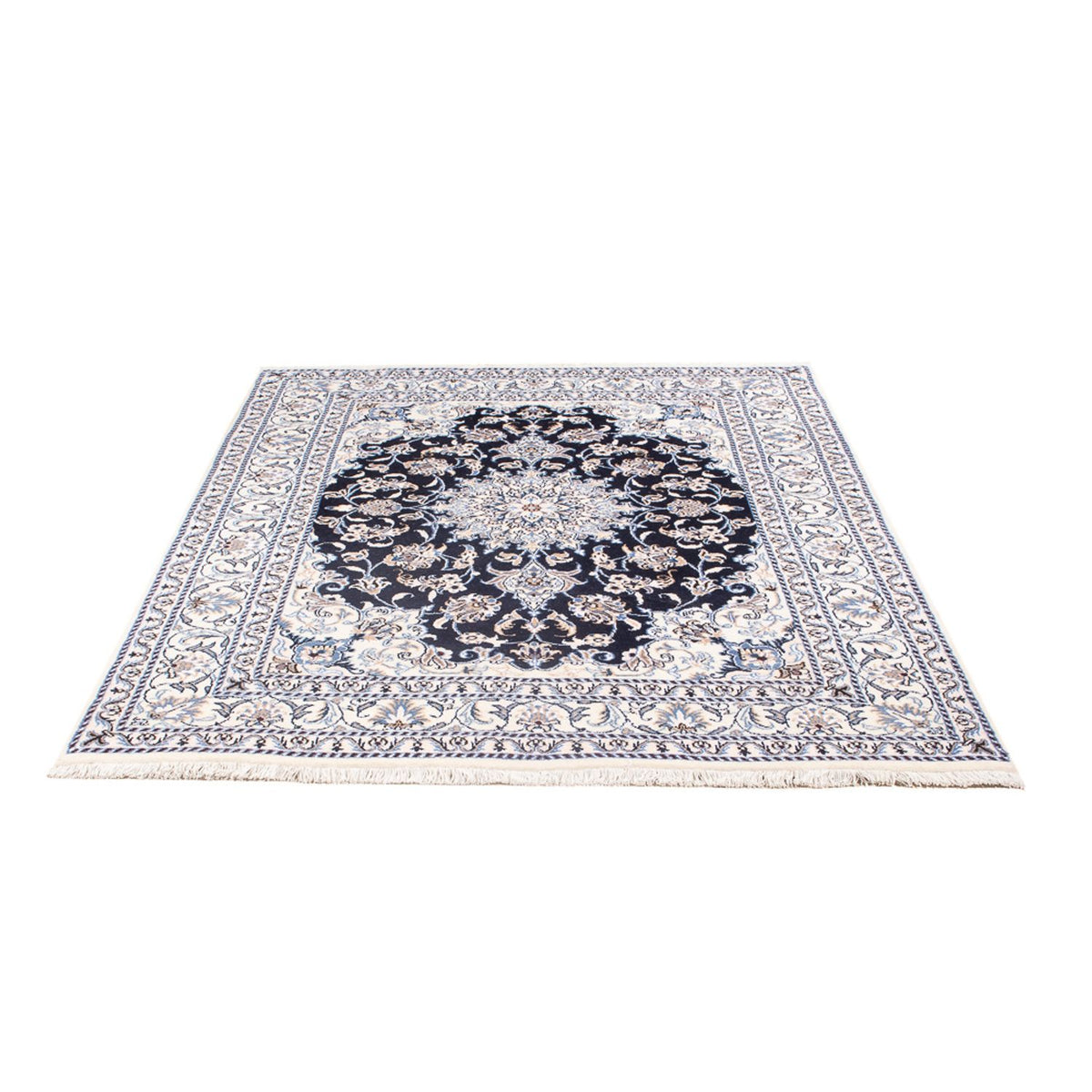 Perserteppich - Nain - Royal - 207 x 145 cm - dunkelblau