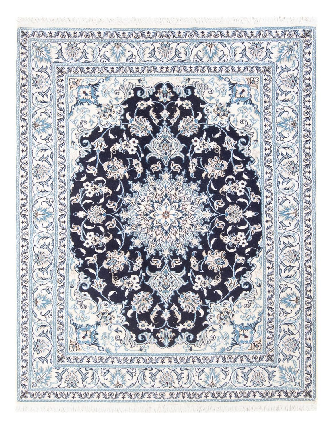 Perserteppich - Nain - Royal - 205 x 146 cm - dunkelblau