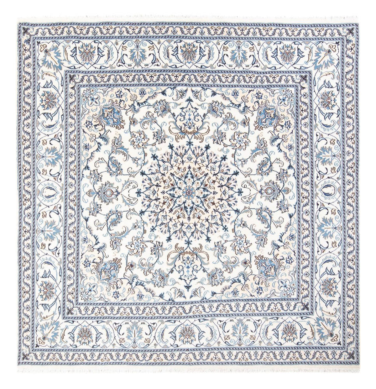 Perserteppich - Nain quadratisch  - 200 x 195 cm - creme