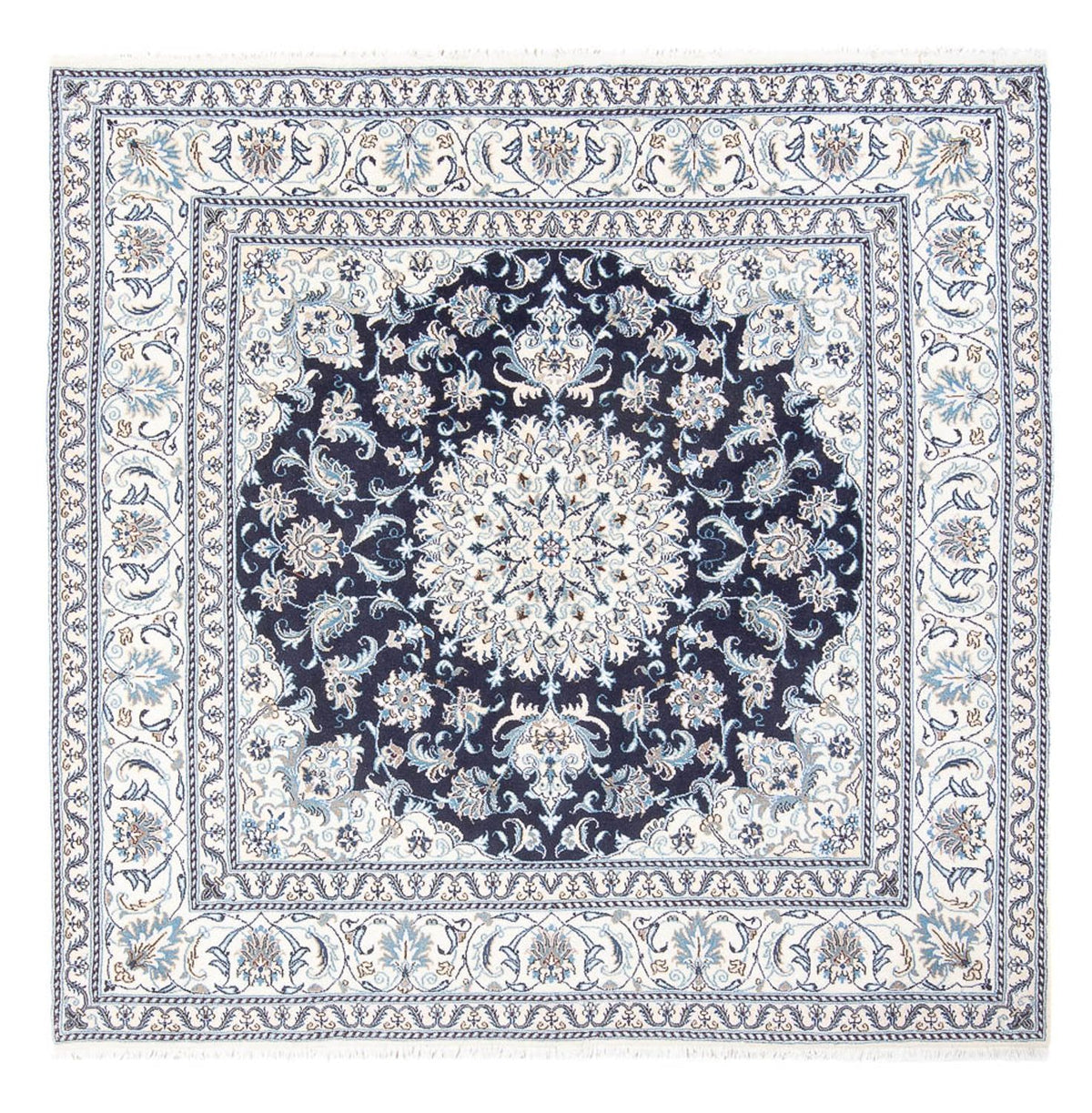 Perserteppich - Nain quadratisch  - 200 x 196 cm - dunkelblau