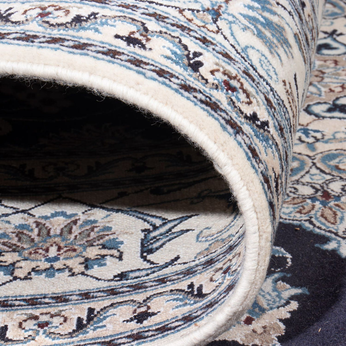 Perserteppich - Nain - 295 x 191 cm - dunkelblau