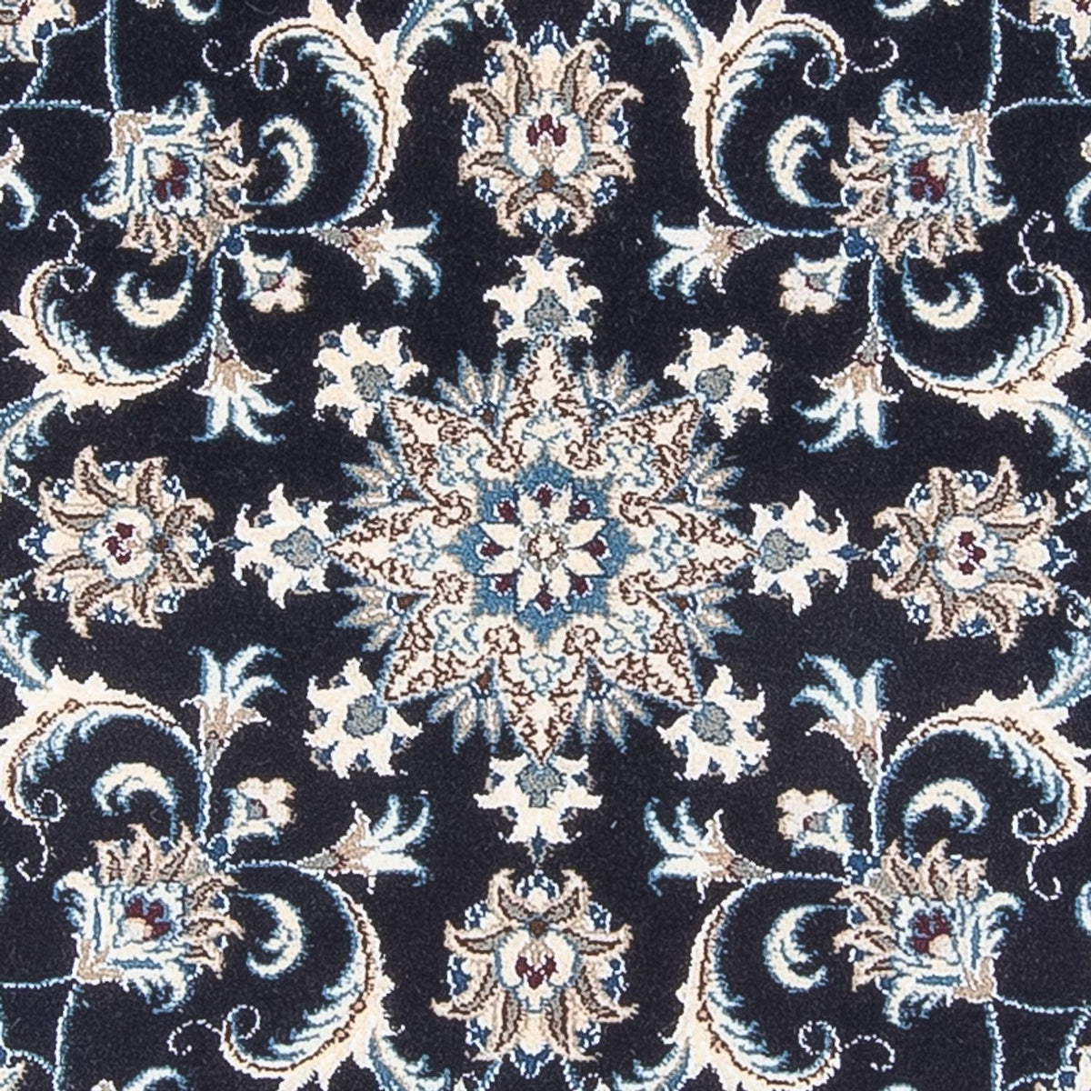 Perserteppich - Nain rund  - 150 x 150 cm - dunkelblau