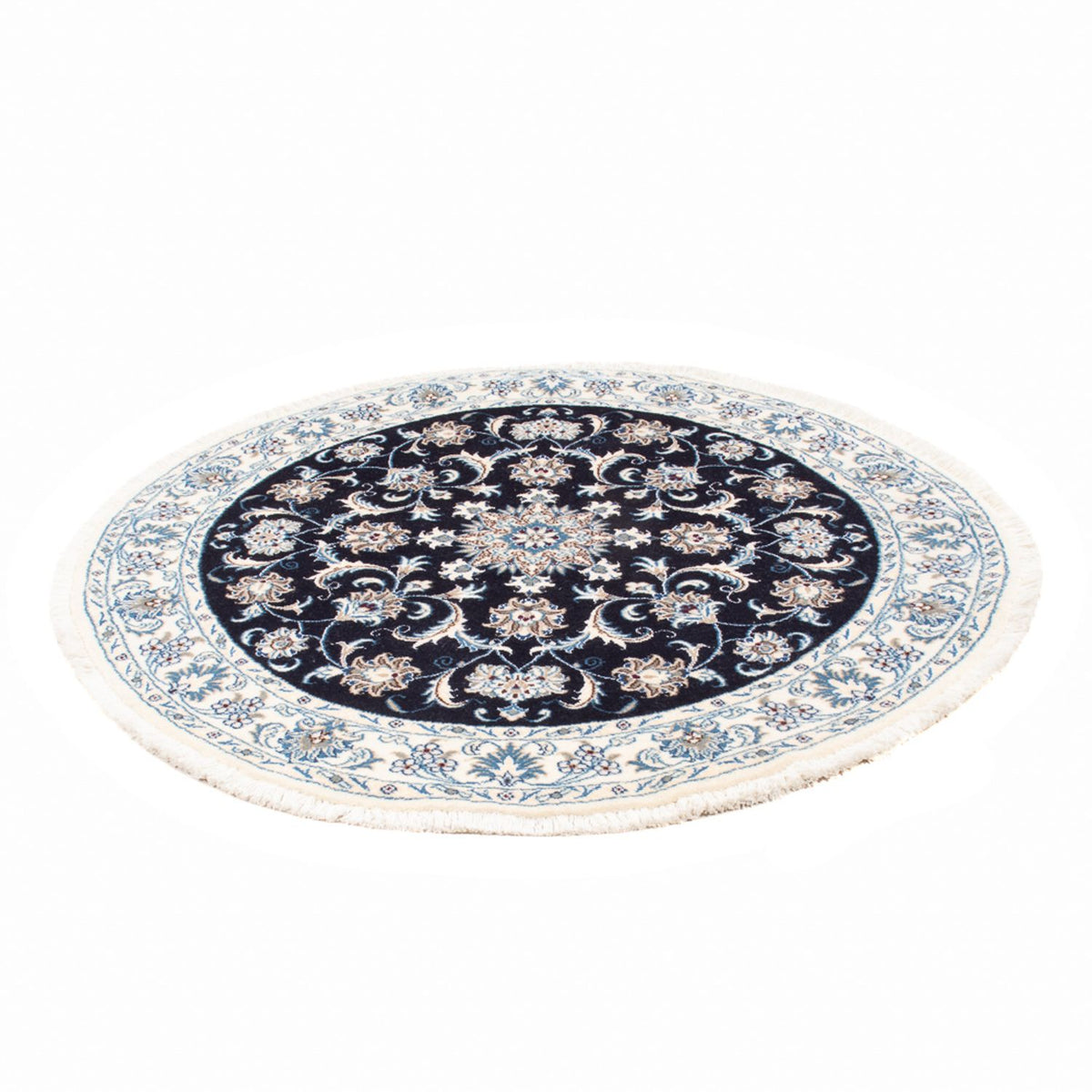 Perserteppich - Nain rund  - 150 x 150 cm - dunkelblau