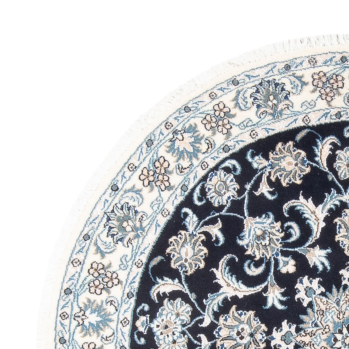 Perserteppich - Nain rund - 150 x 150 cm - dunkelblau