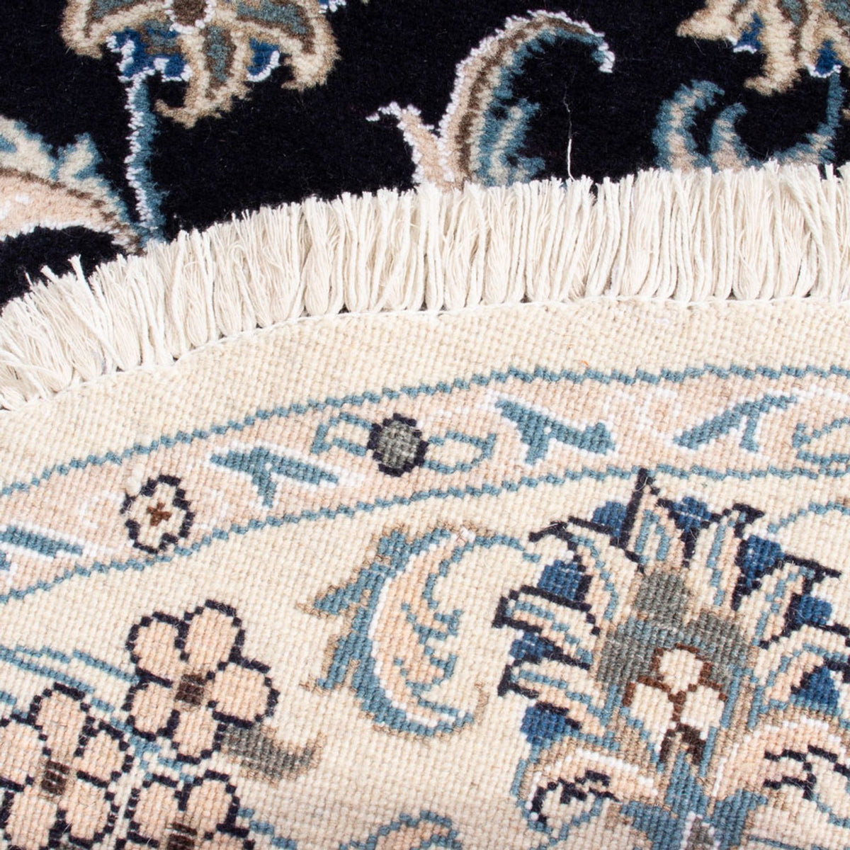 Perserteppich - Nain rund - 150 x 150 cm - dunkelblau
