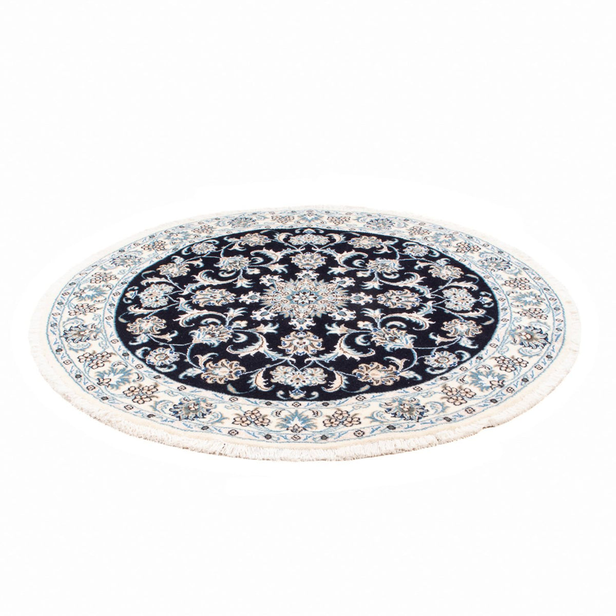 Perserteppich - Nain rund - 150 x 150 cm - dunkelblau
