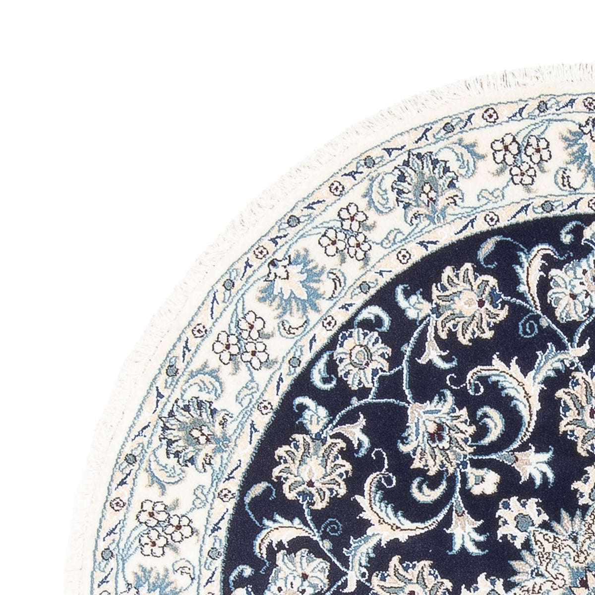 Perserteppich - Nain rund - 150 x 150 cm - dunkelblau