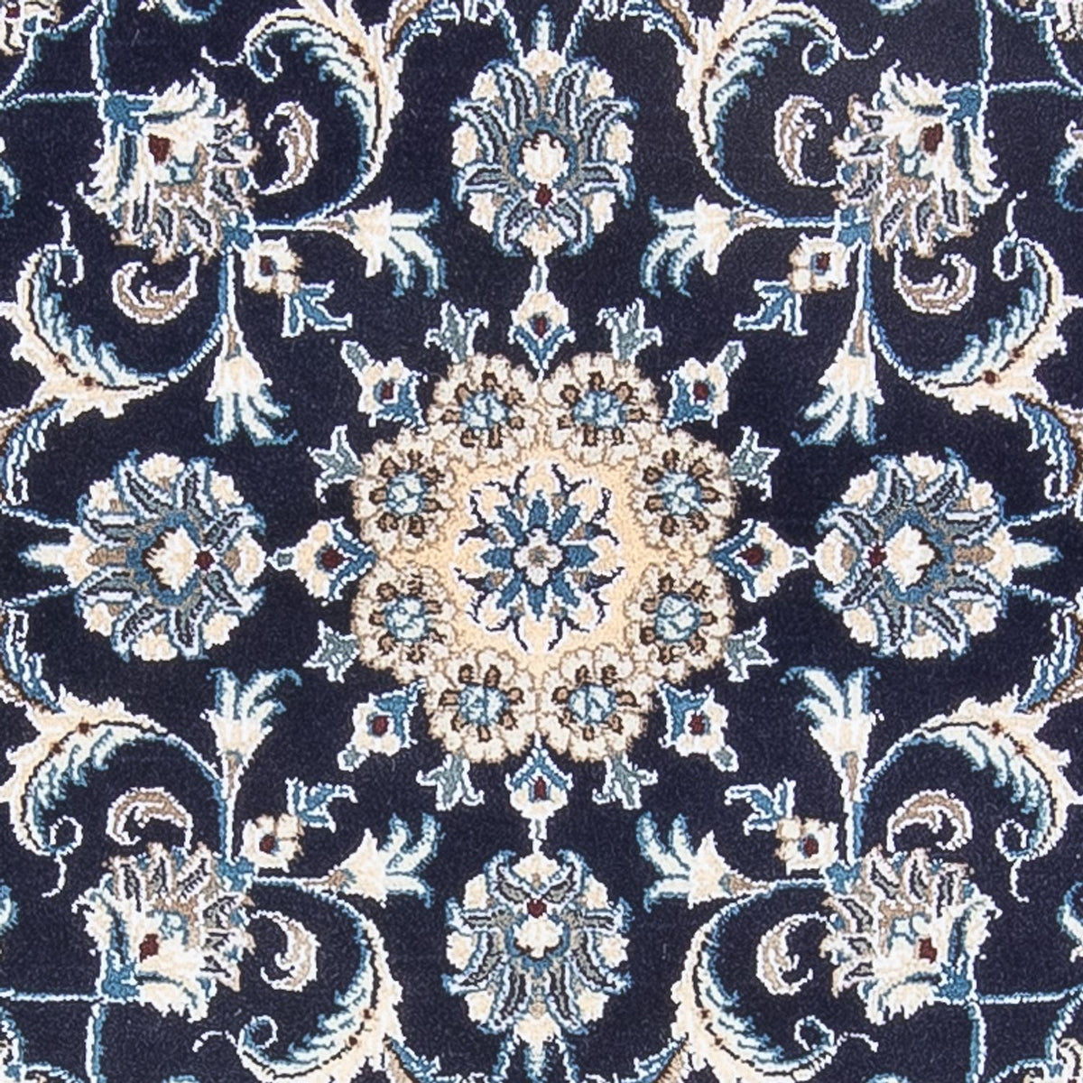 Perserteppich - Nain rund - 150 x 150 cm - dunkelblau