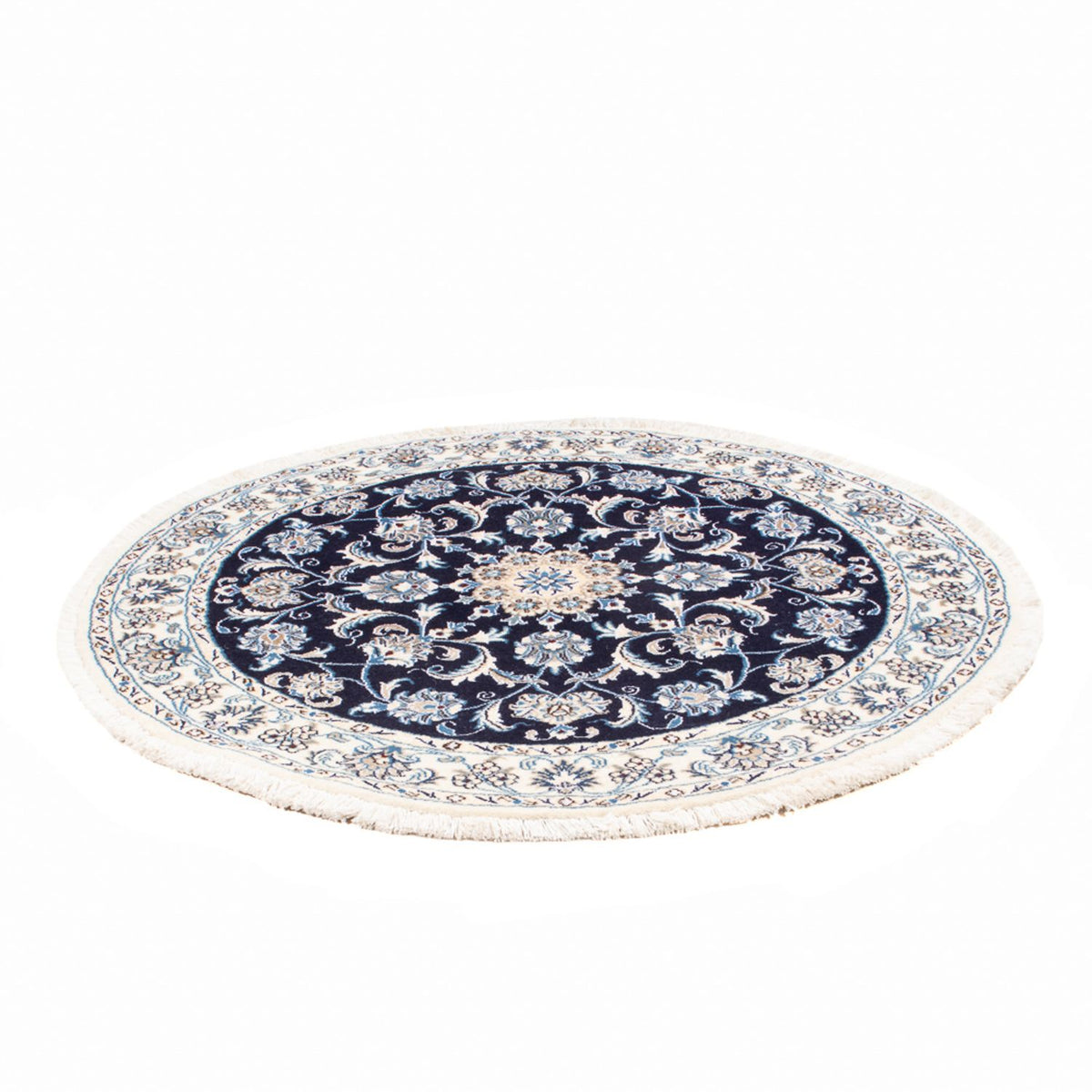 Perserteppich - Nain rund - 150 x 150 cm - dunkelblau