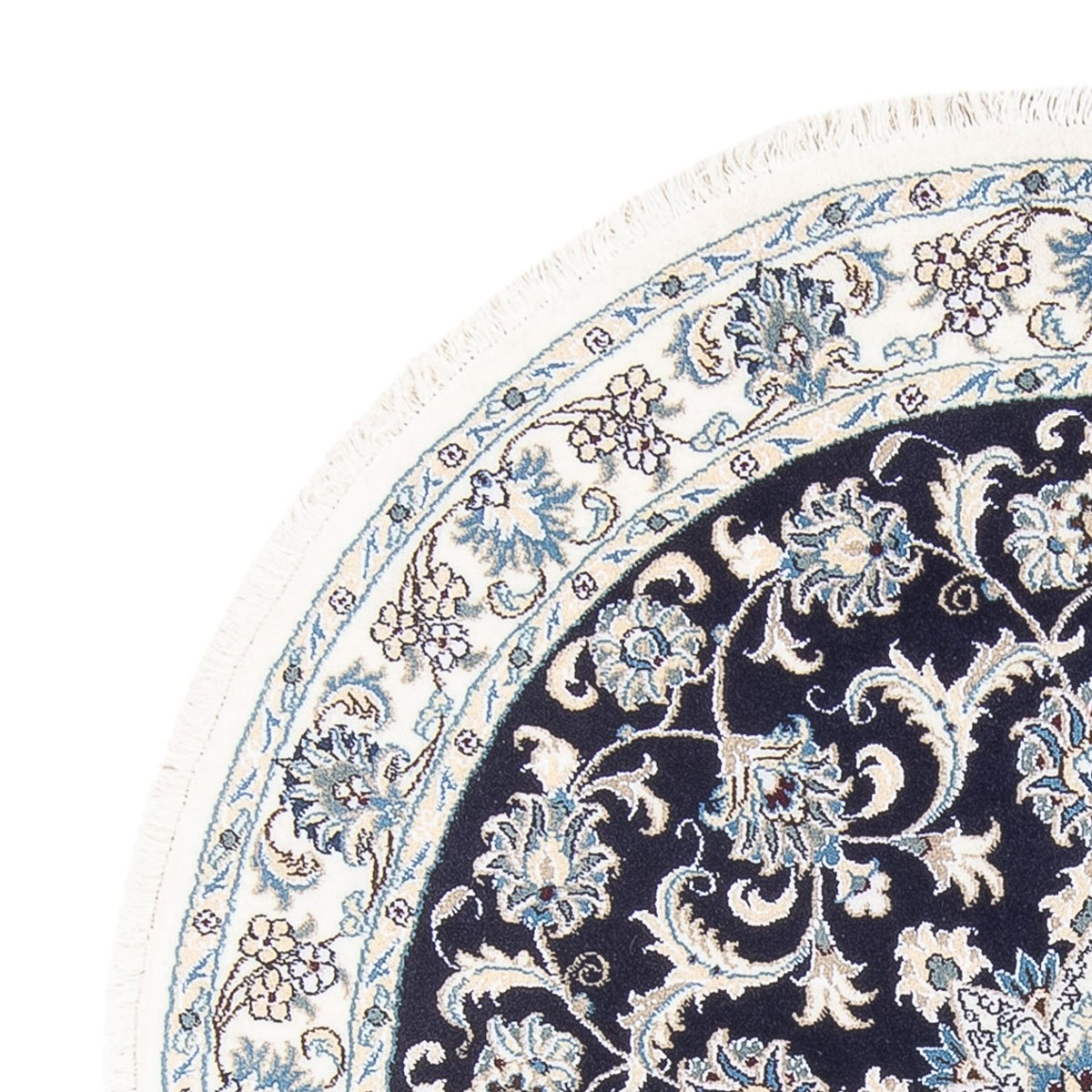 Perserteppich - Nain rund - 150 x 150 cm - dunkelblau