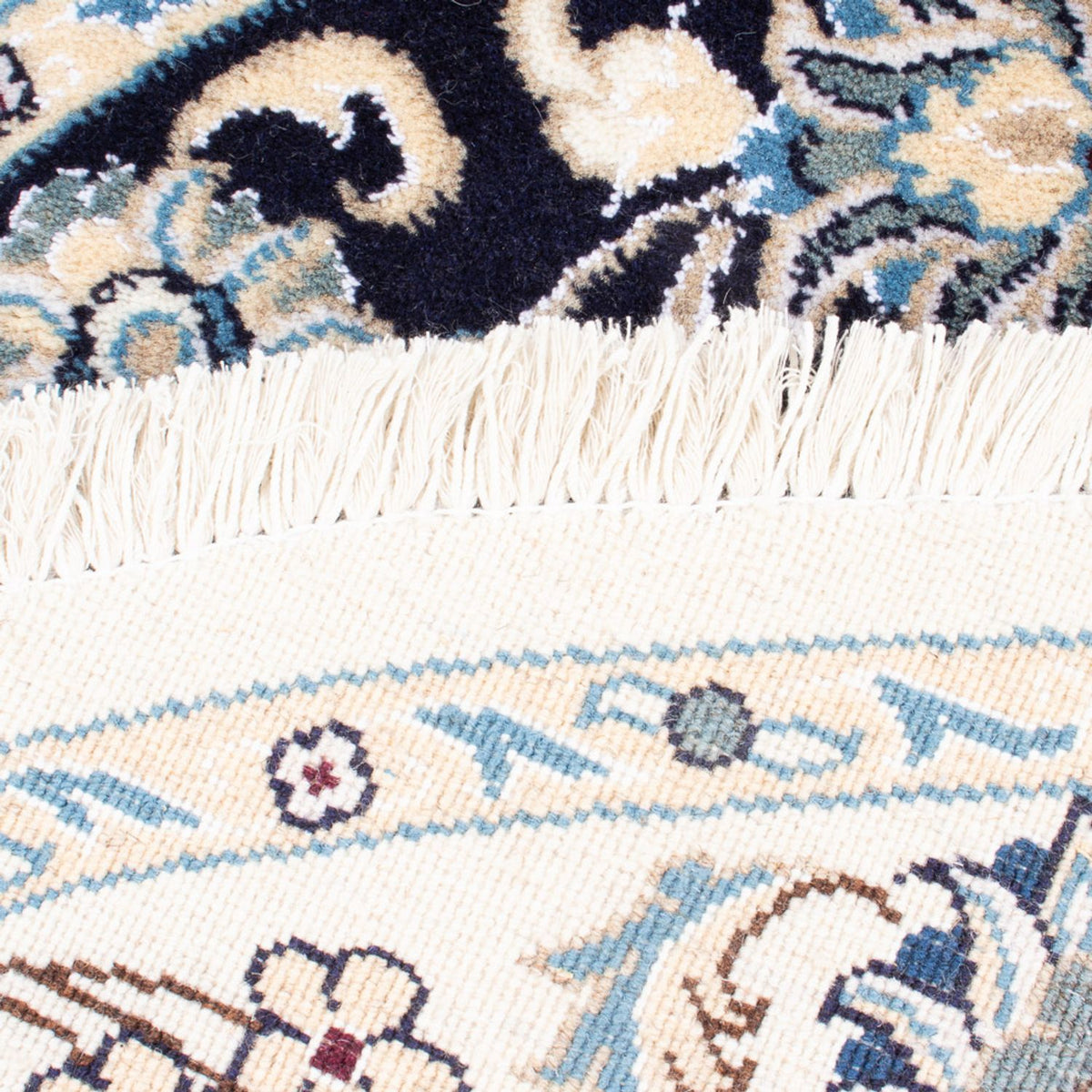 Perserteppich - Nain rund - 150 x 150 cm - dunkelblau