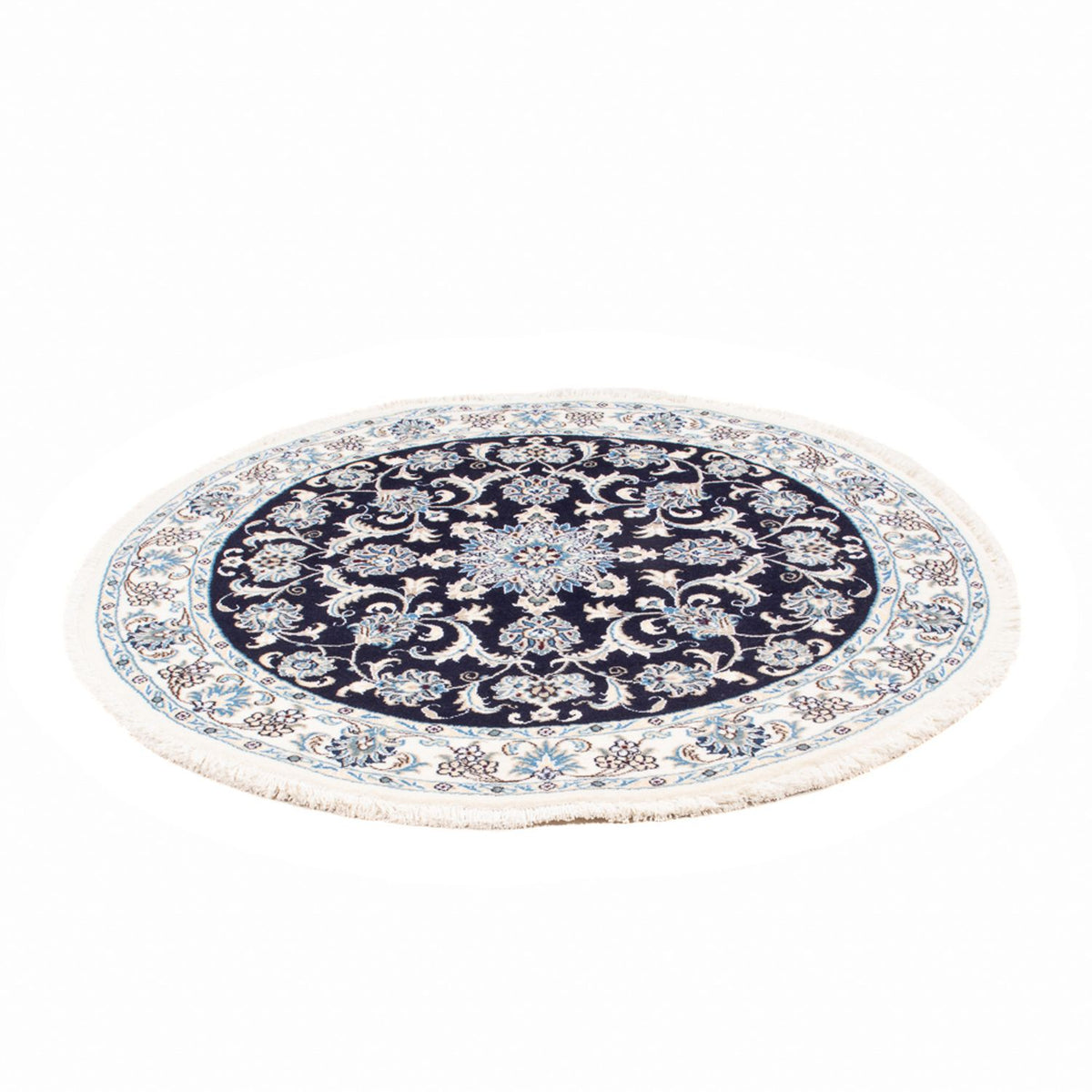 Perserteppich - Nain rund - 150 x 150 cm - dunkelblau