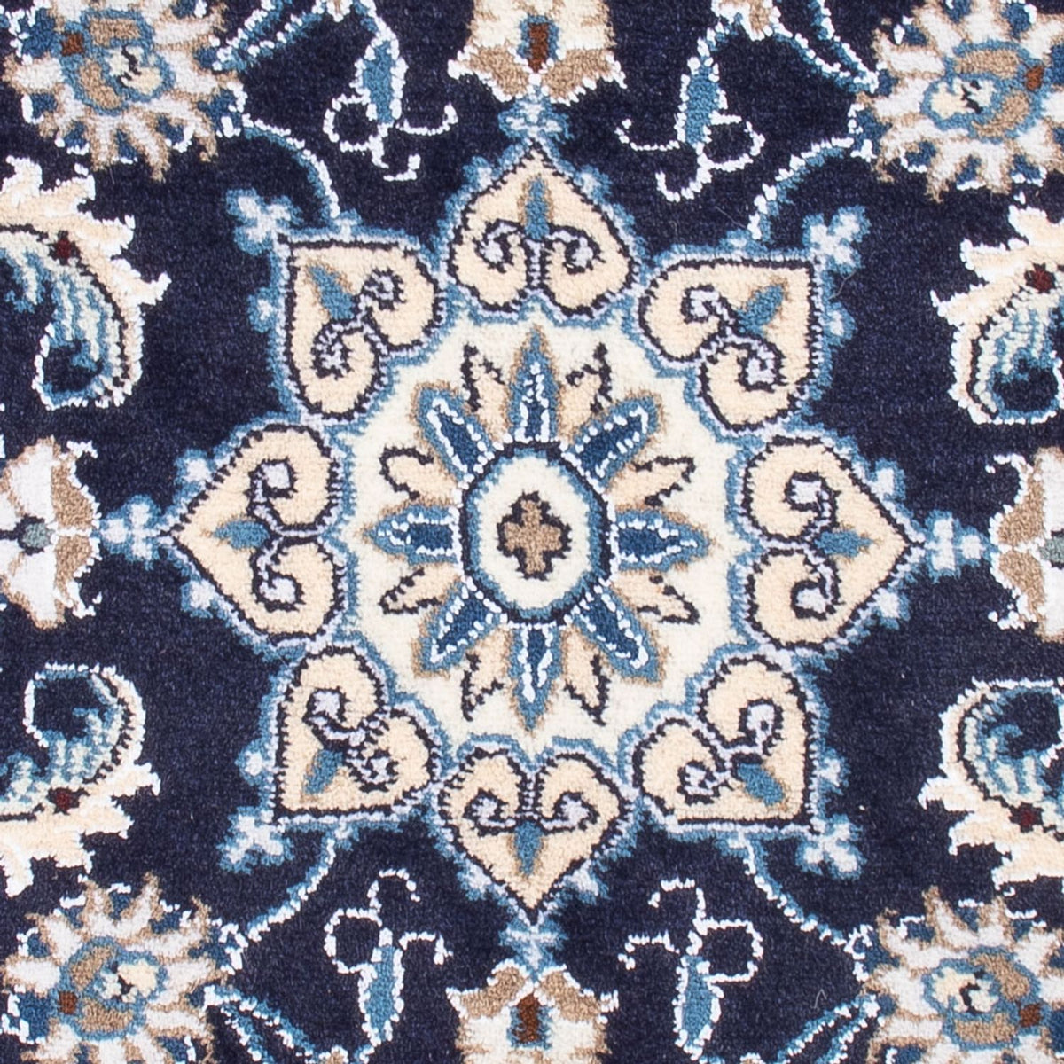 Perserteppich - Nain - Royal - 90 x 60 cm - dunkelblau