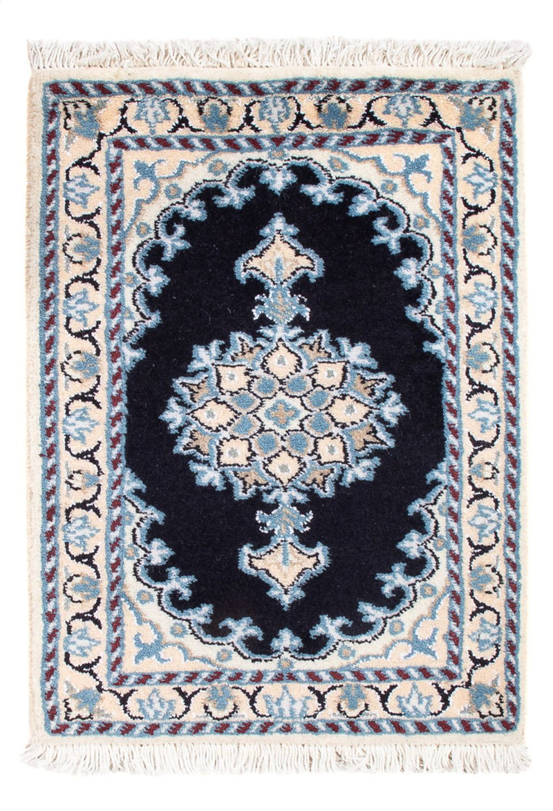 Perserteppich - Nain - Royal - 60 x 40 cm - dunkelblau